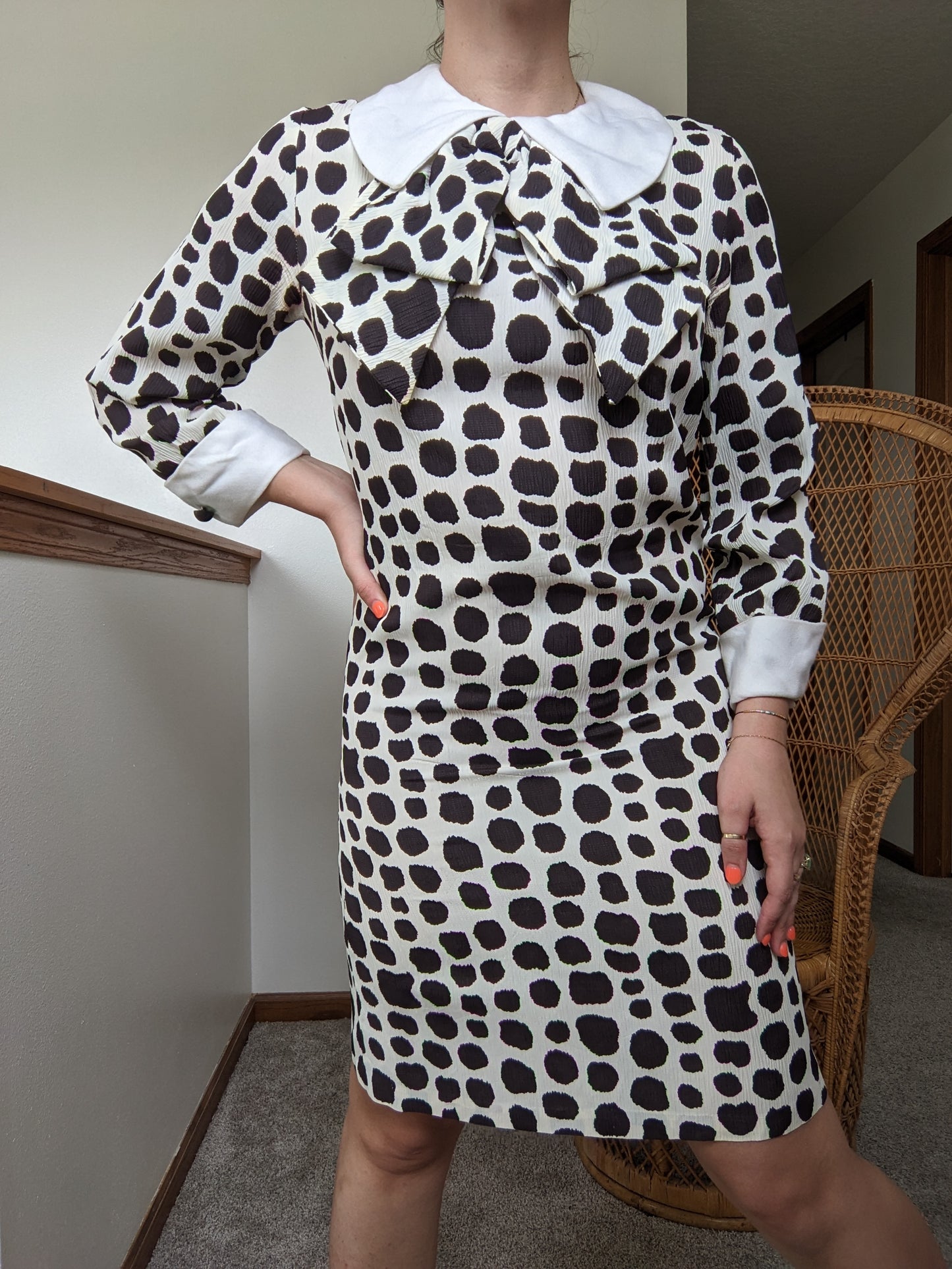 1960s mod spotted dress