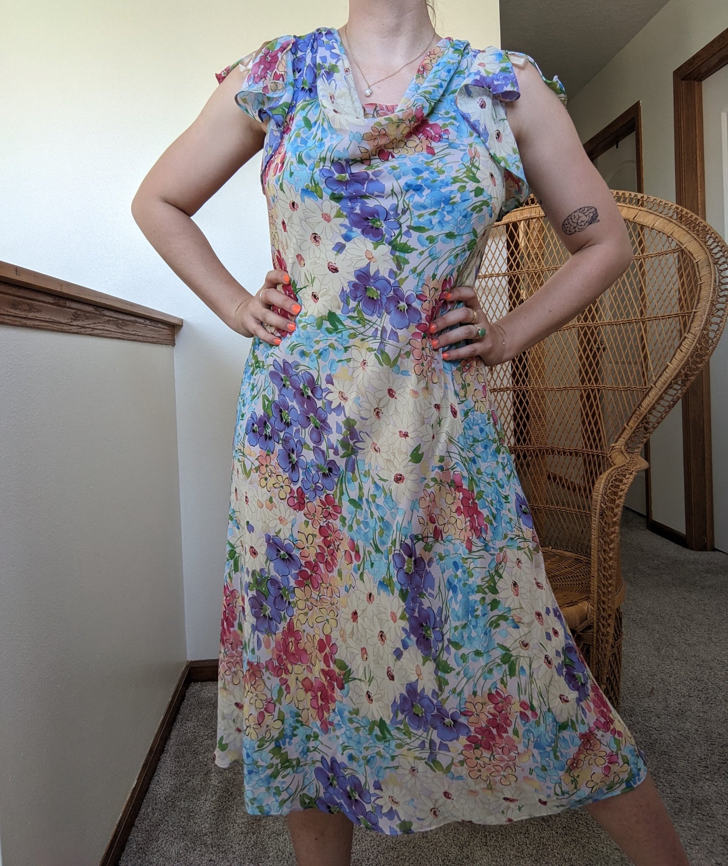 Y2k fluttery garden dress