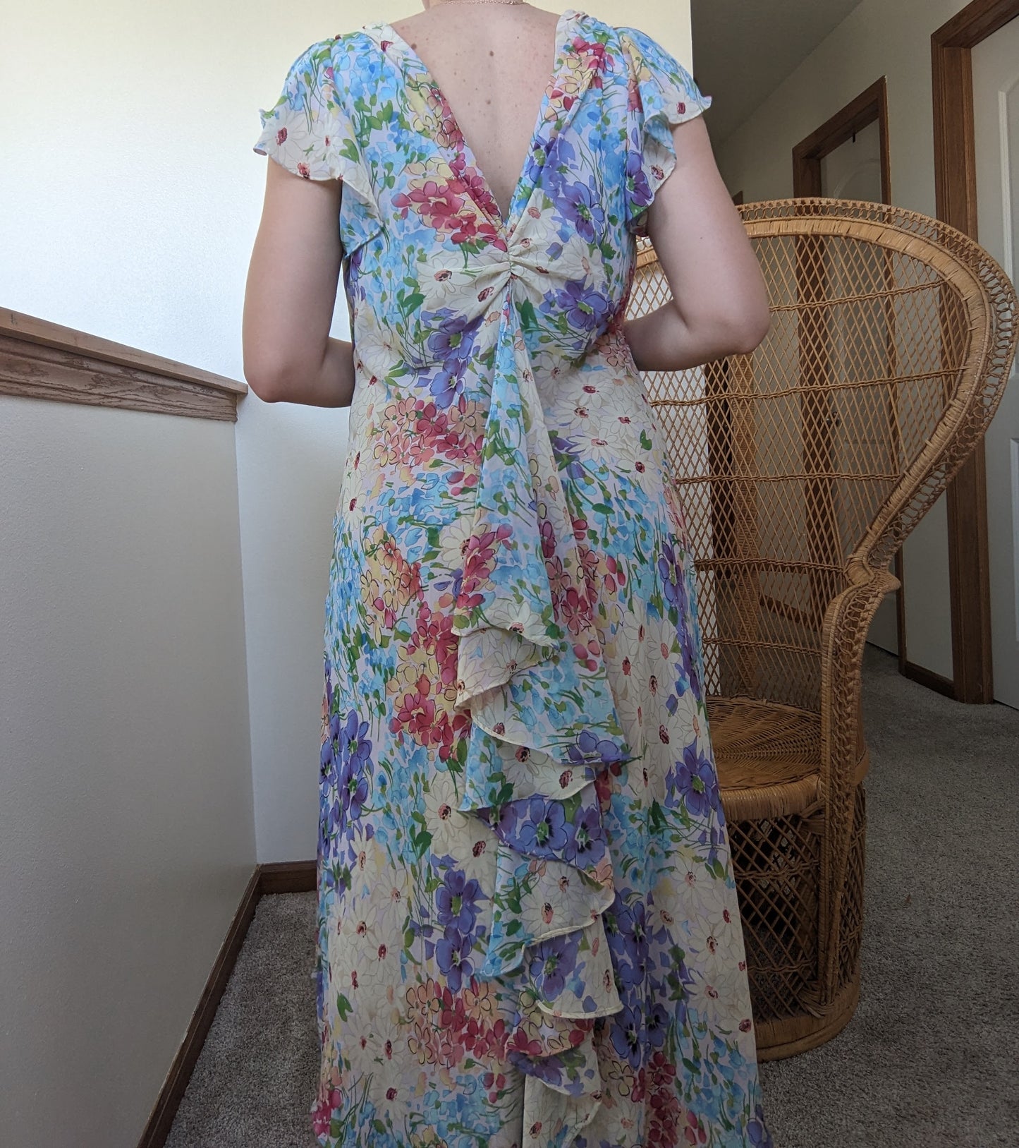 Y2k fluttery garden dress