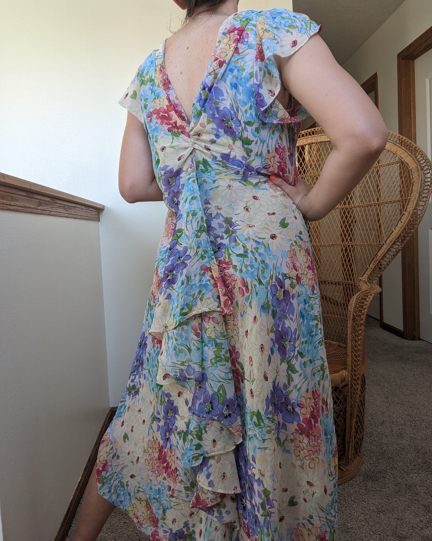 Y2k fluttery garden dress