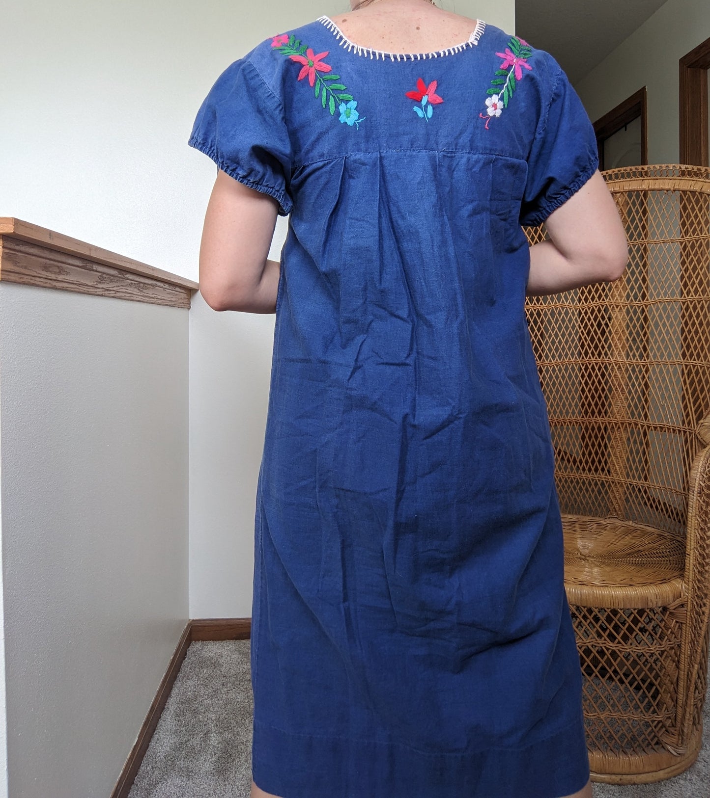 1970s Oaxaca embroidered peasant dress