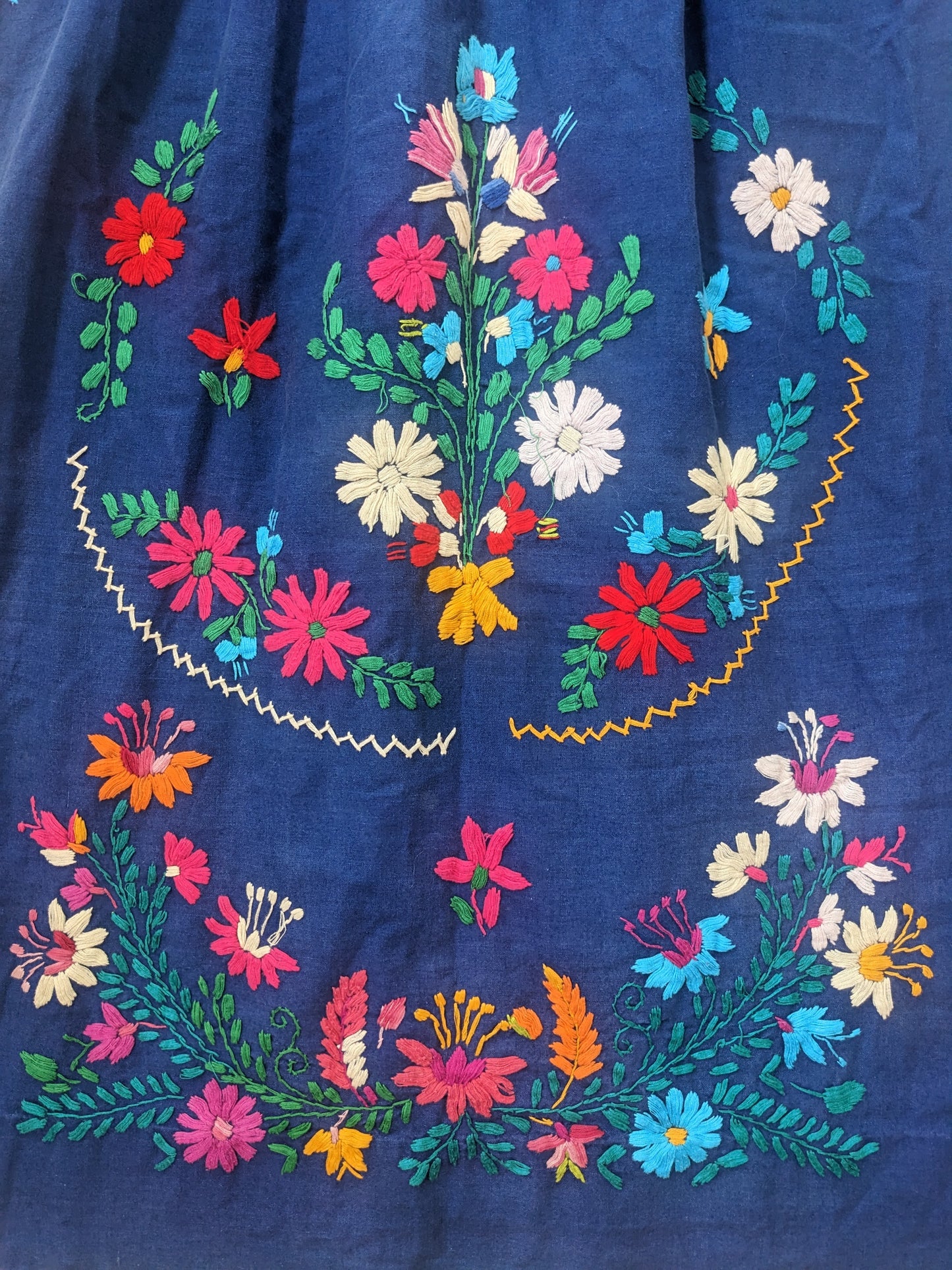 1970s Oaxaca embroidered peasant dress