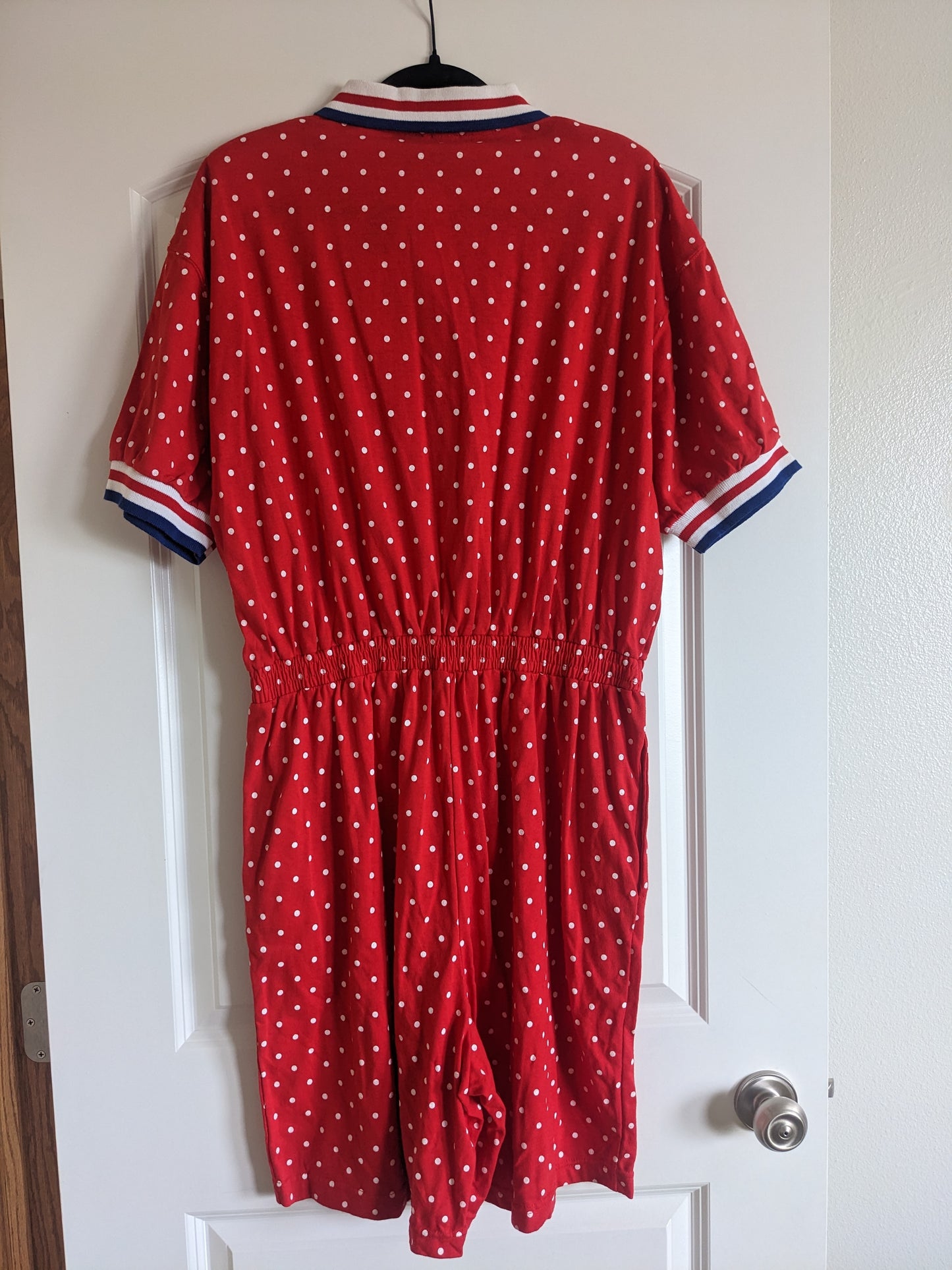 1990s deadstock polka dot romper