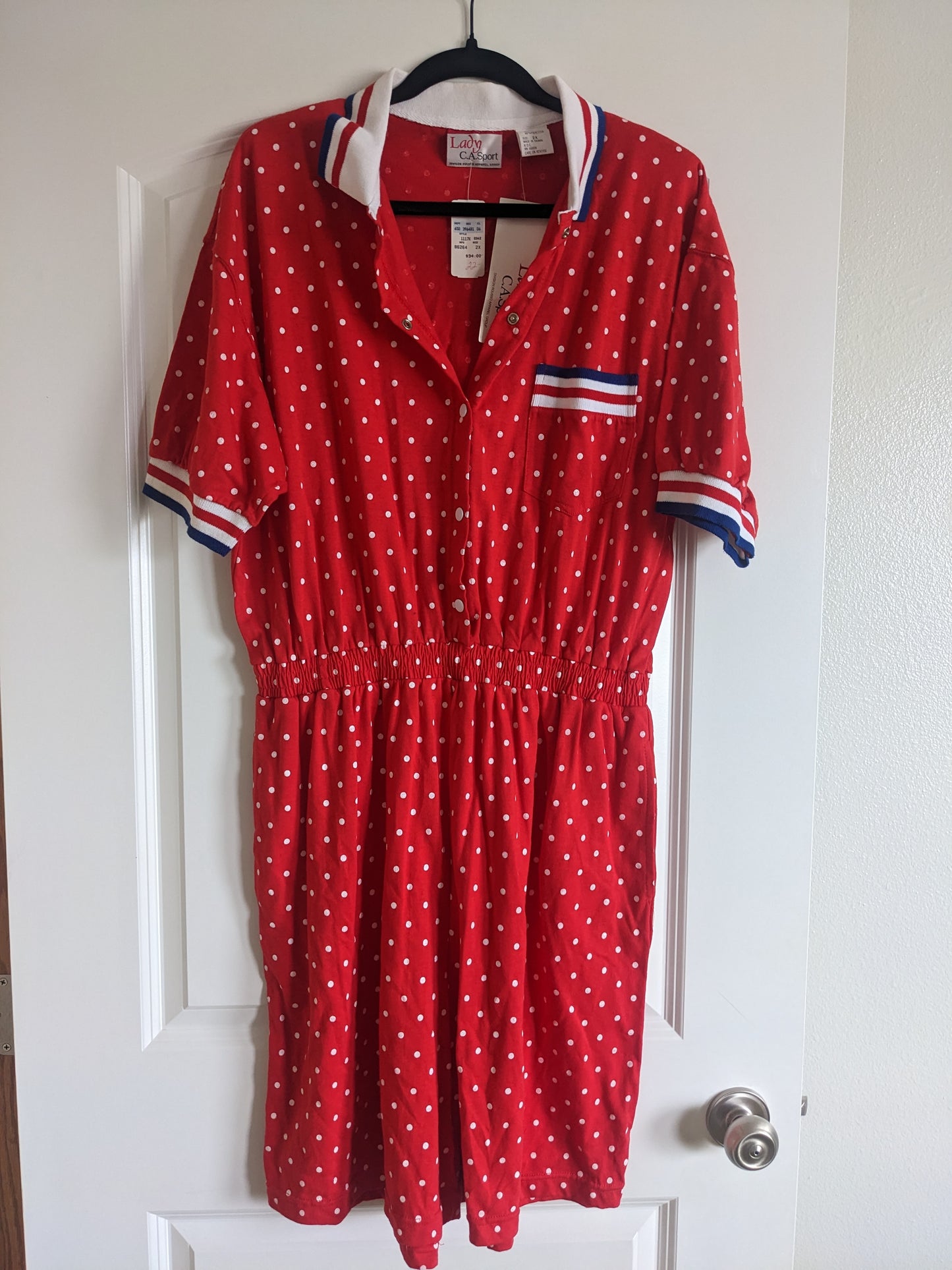 1990s deadstock polka dot romper