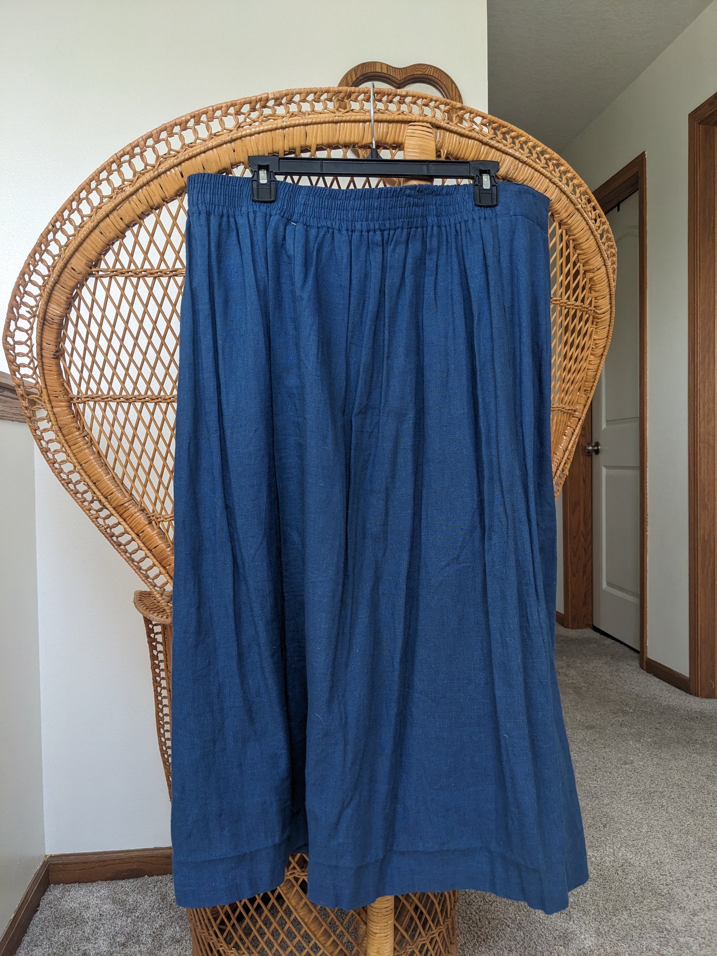 1980s pleated side button skirt