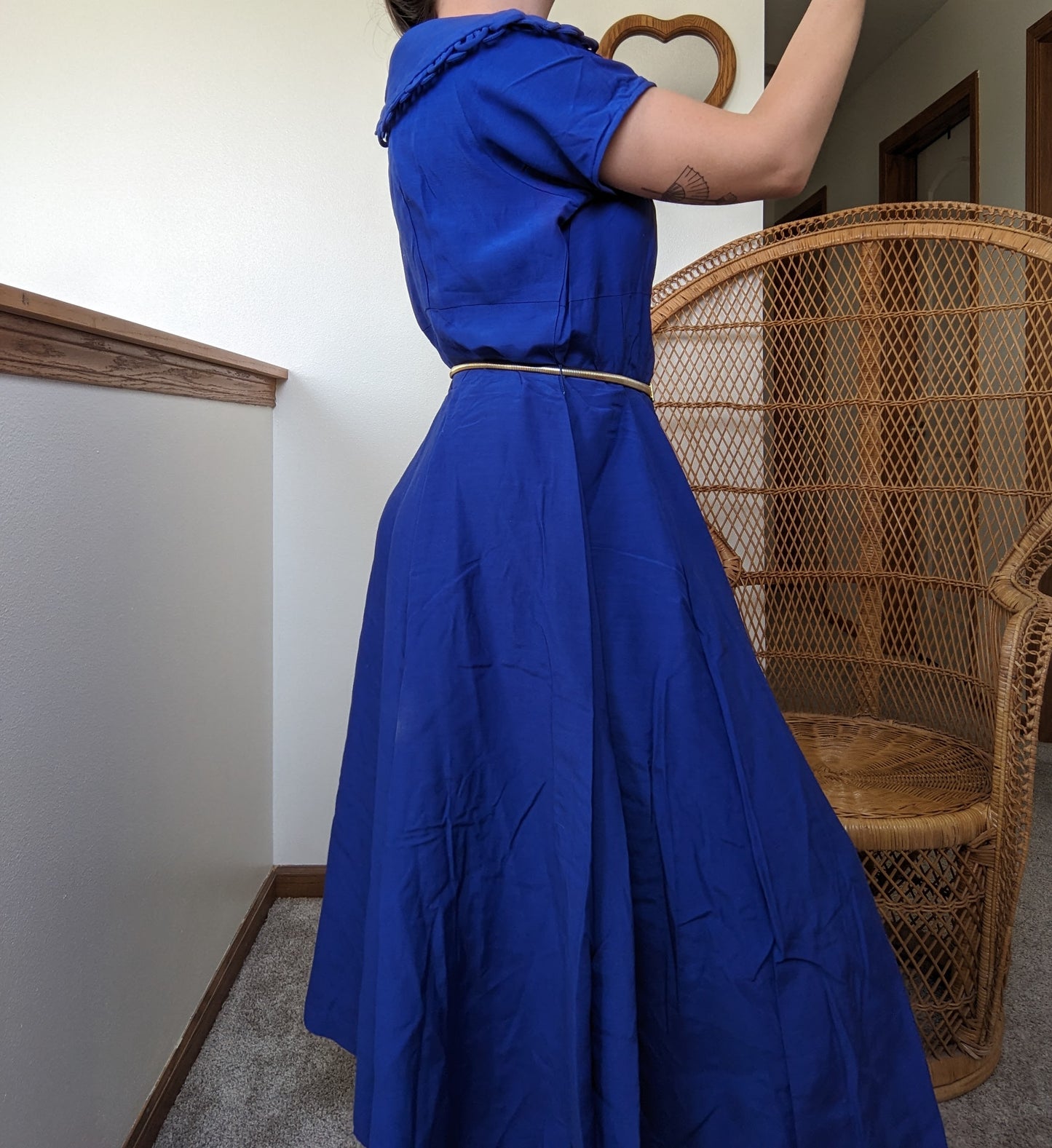 1950s blueberry dress- As is