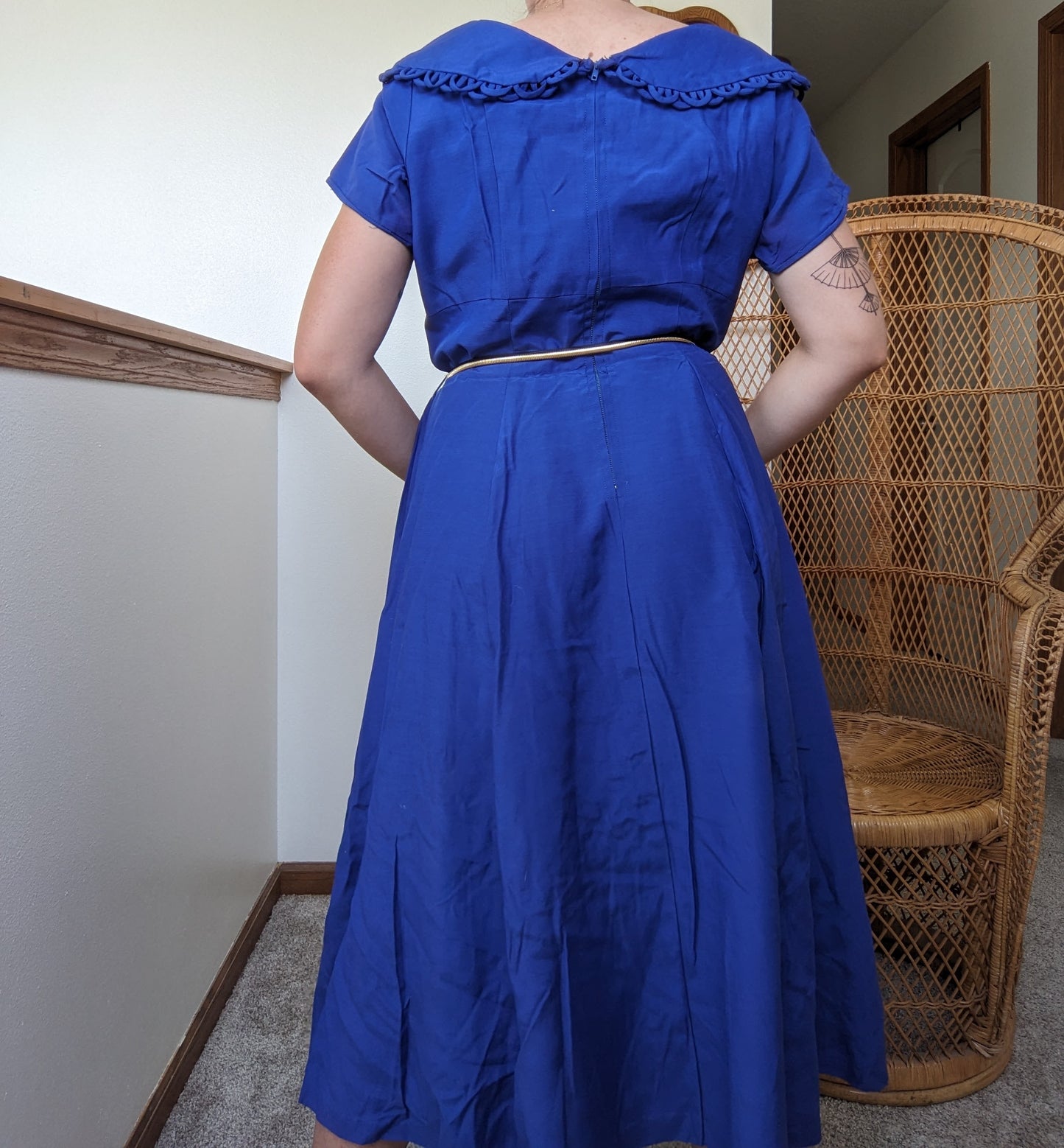 1950s blueberry dress- As is