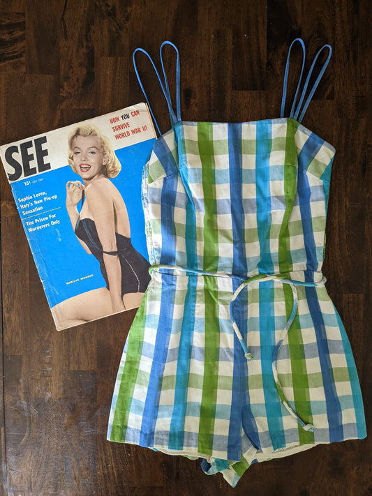 1950s cotton romper