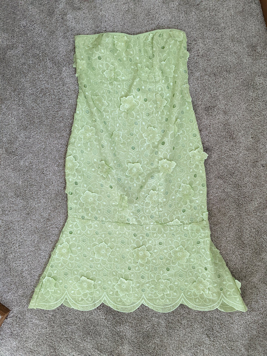 Y2k lime mermaid dress