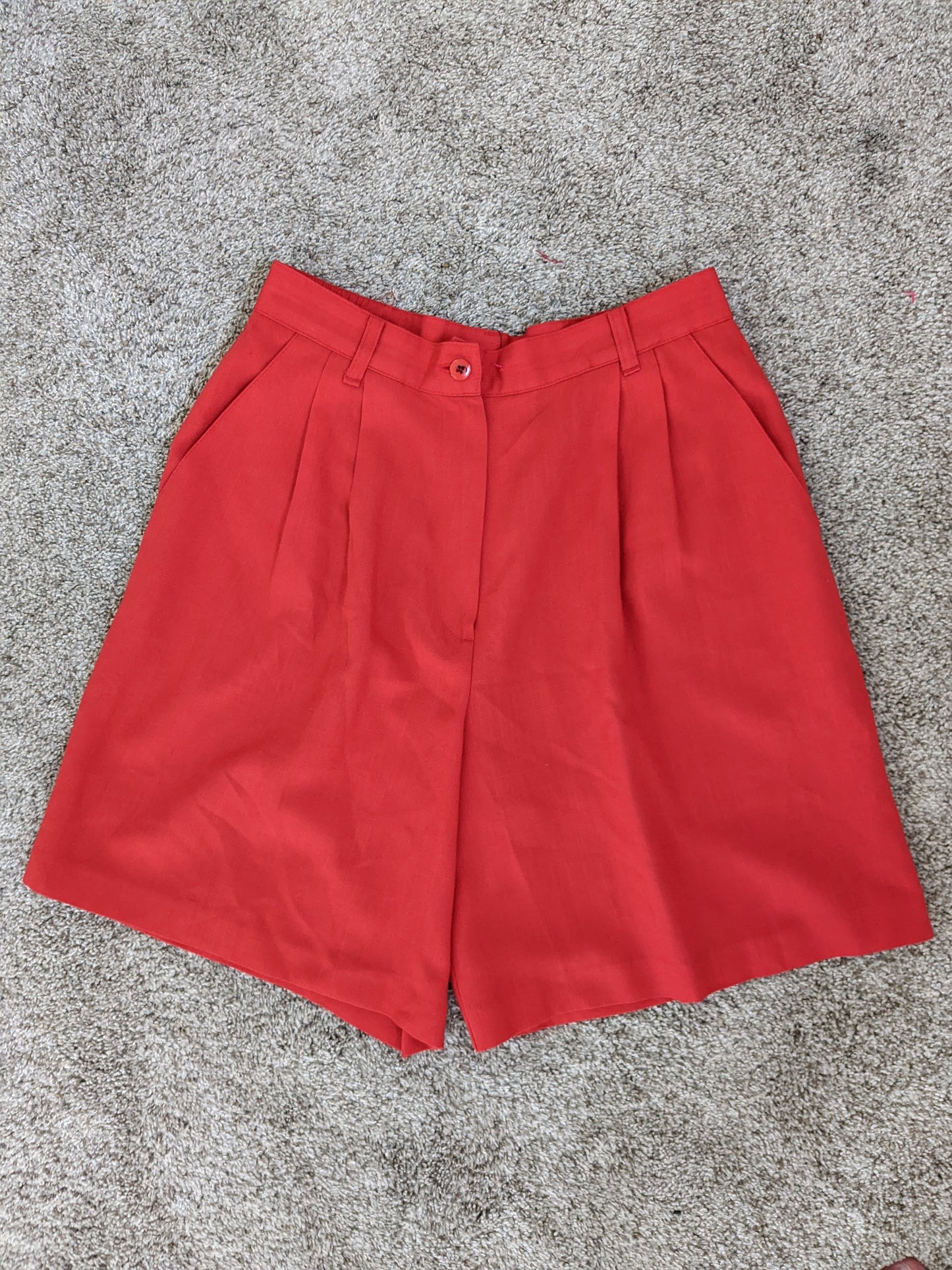 1980s red Bermuda shorts