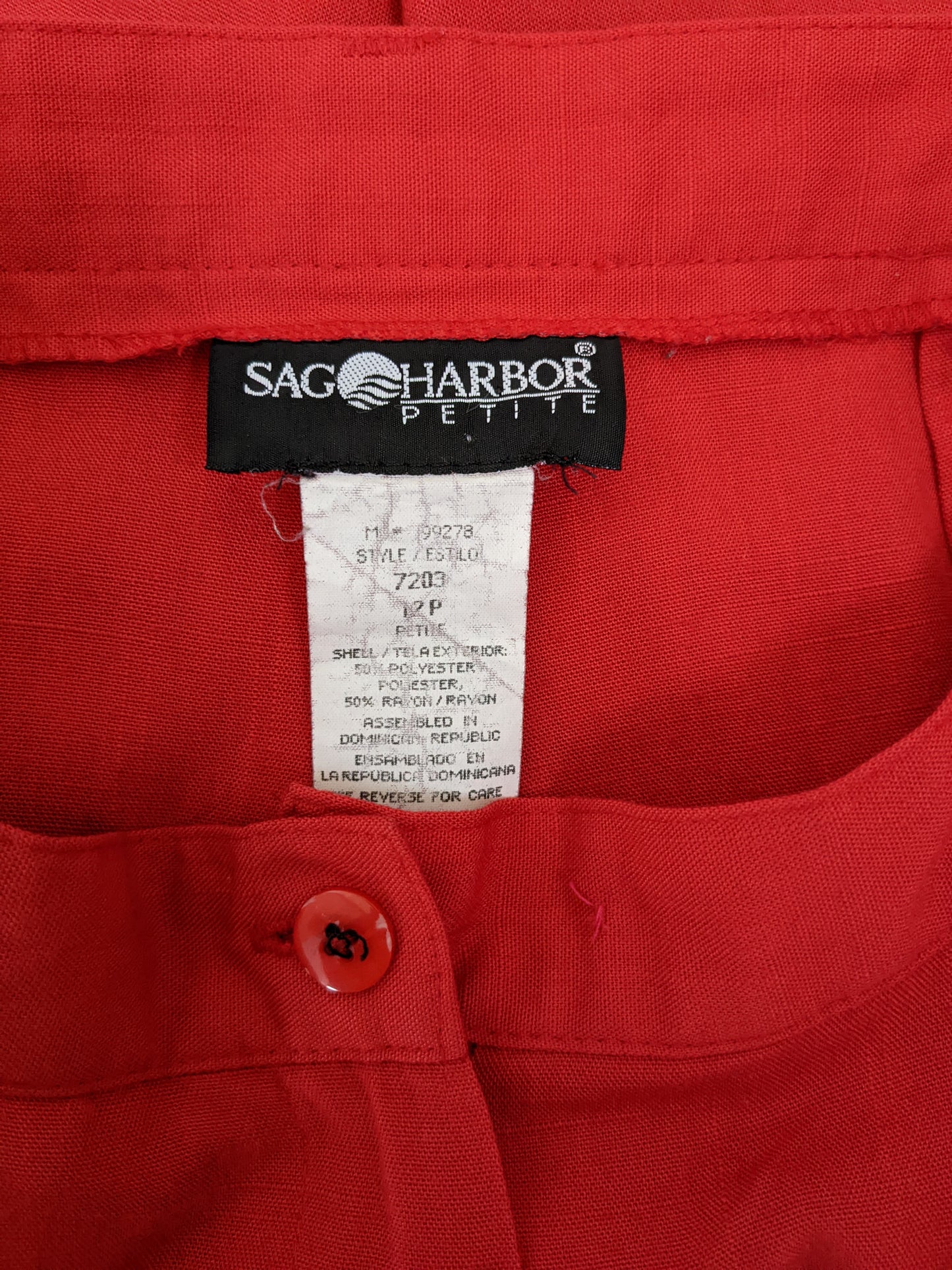 1980s red Bermuda shorts