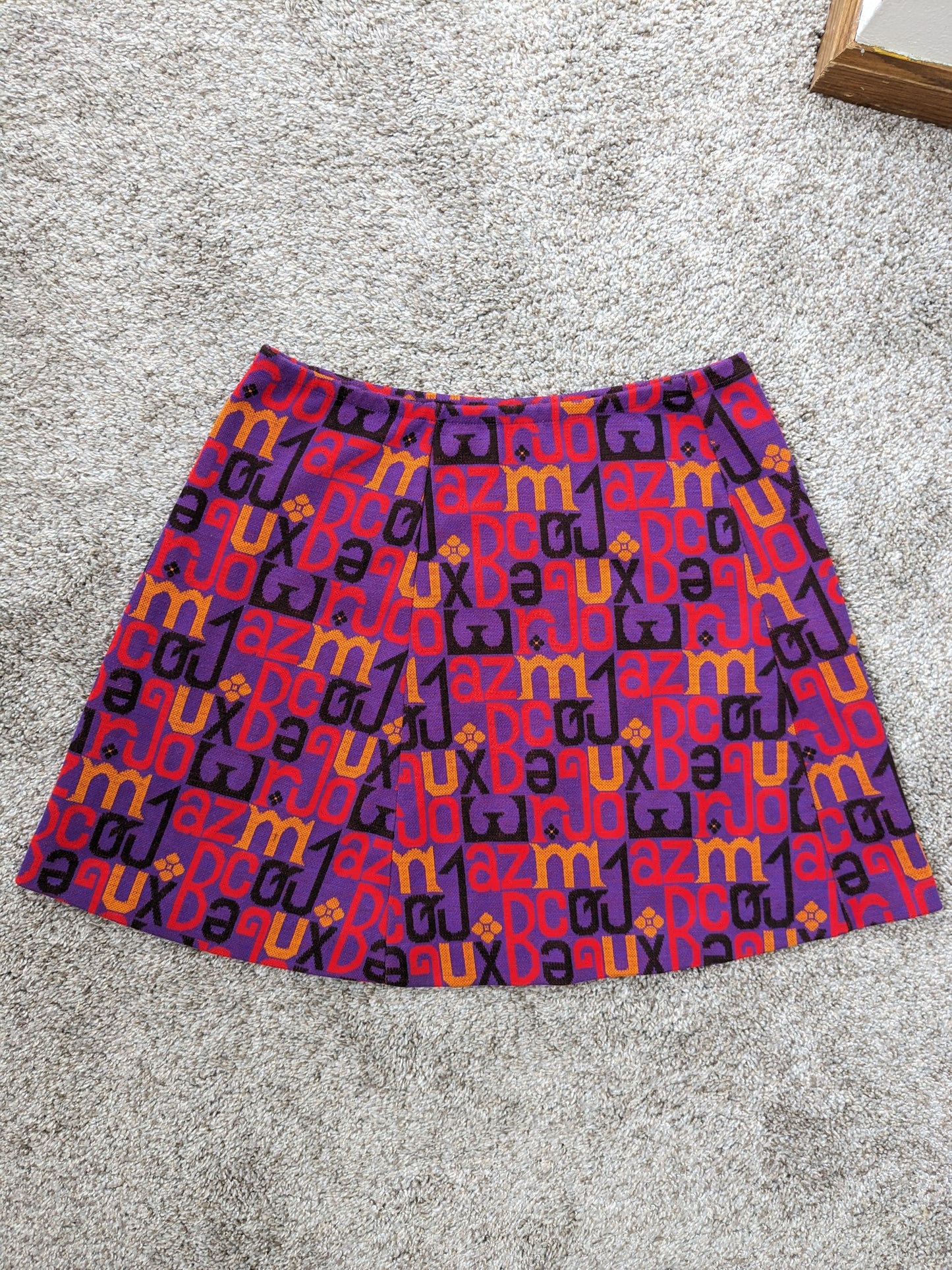 1970s alphabet mini skirt