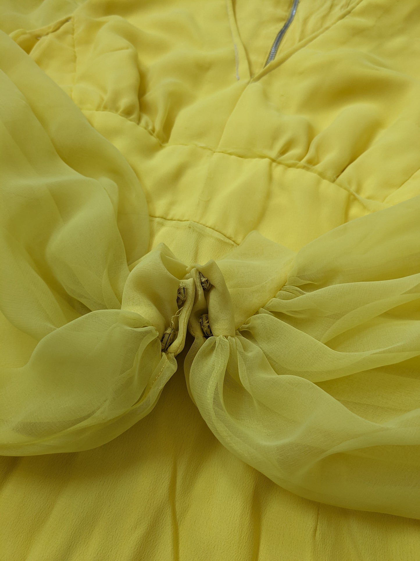 1960s/70s canary yellow dress