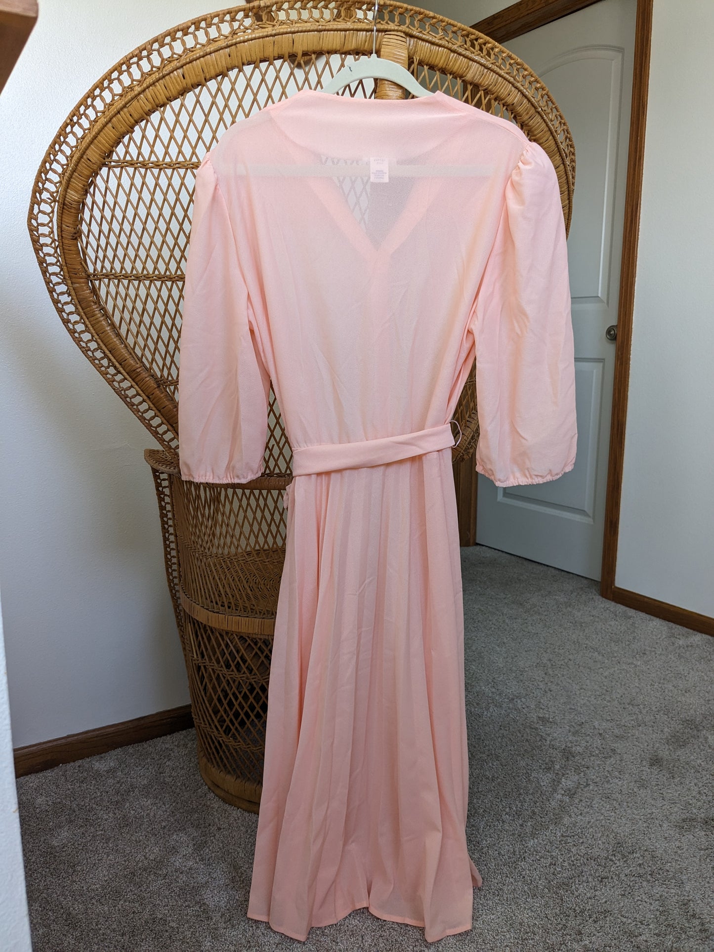 1970s peach dress