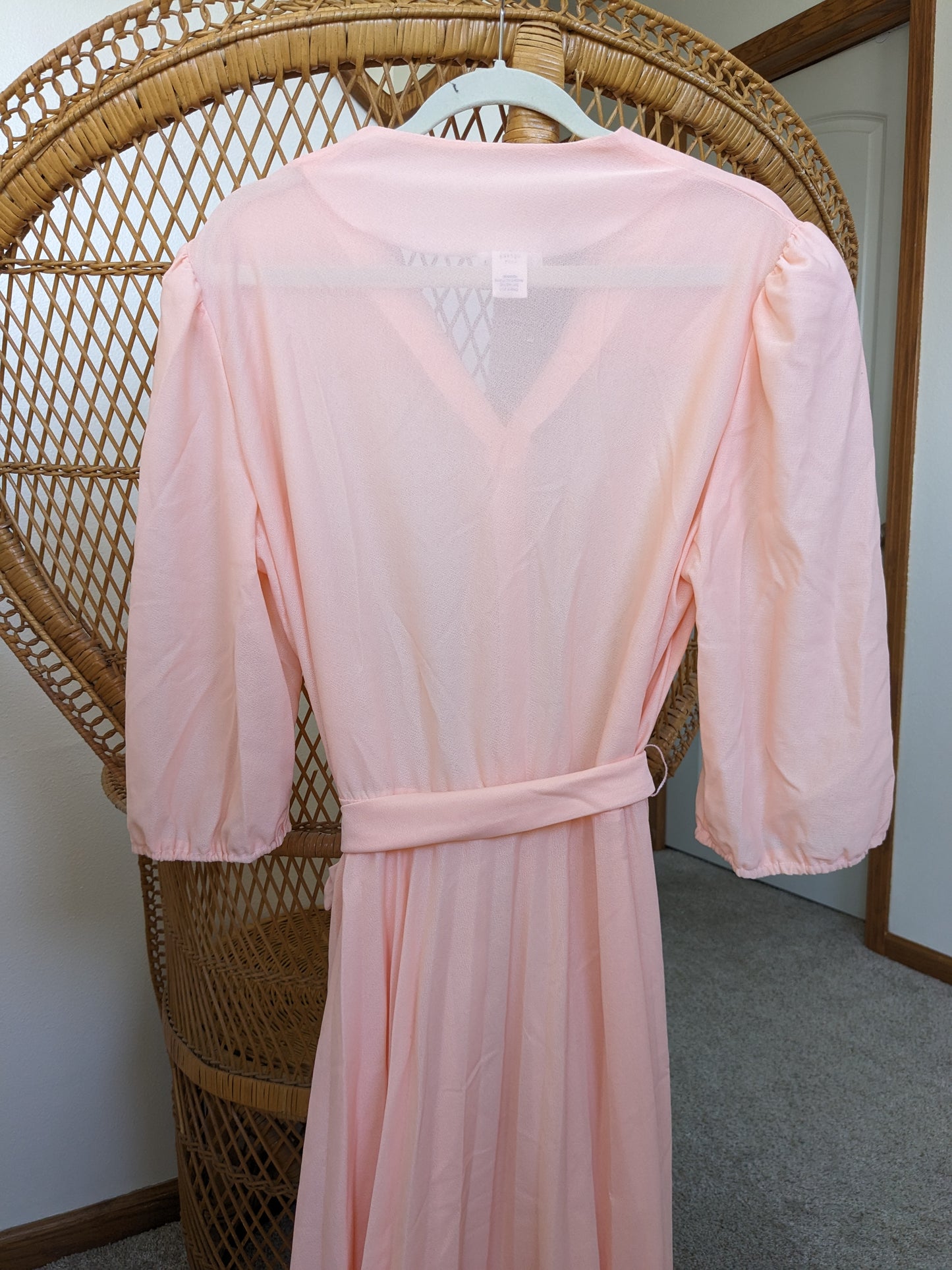 1970s peach dress