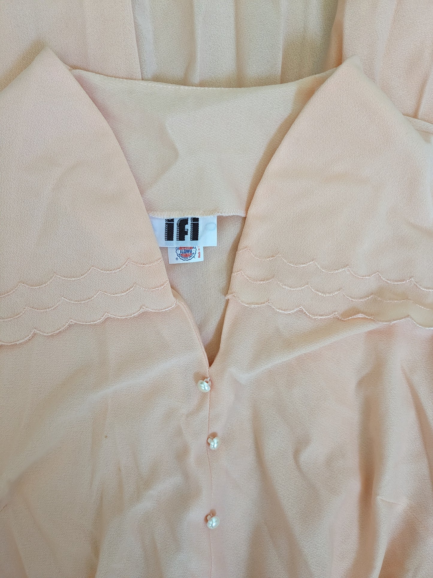 1970s peach dress