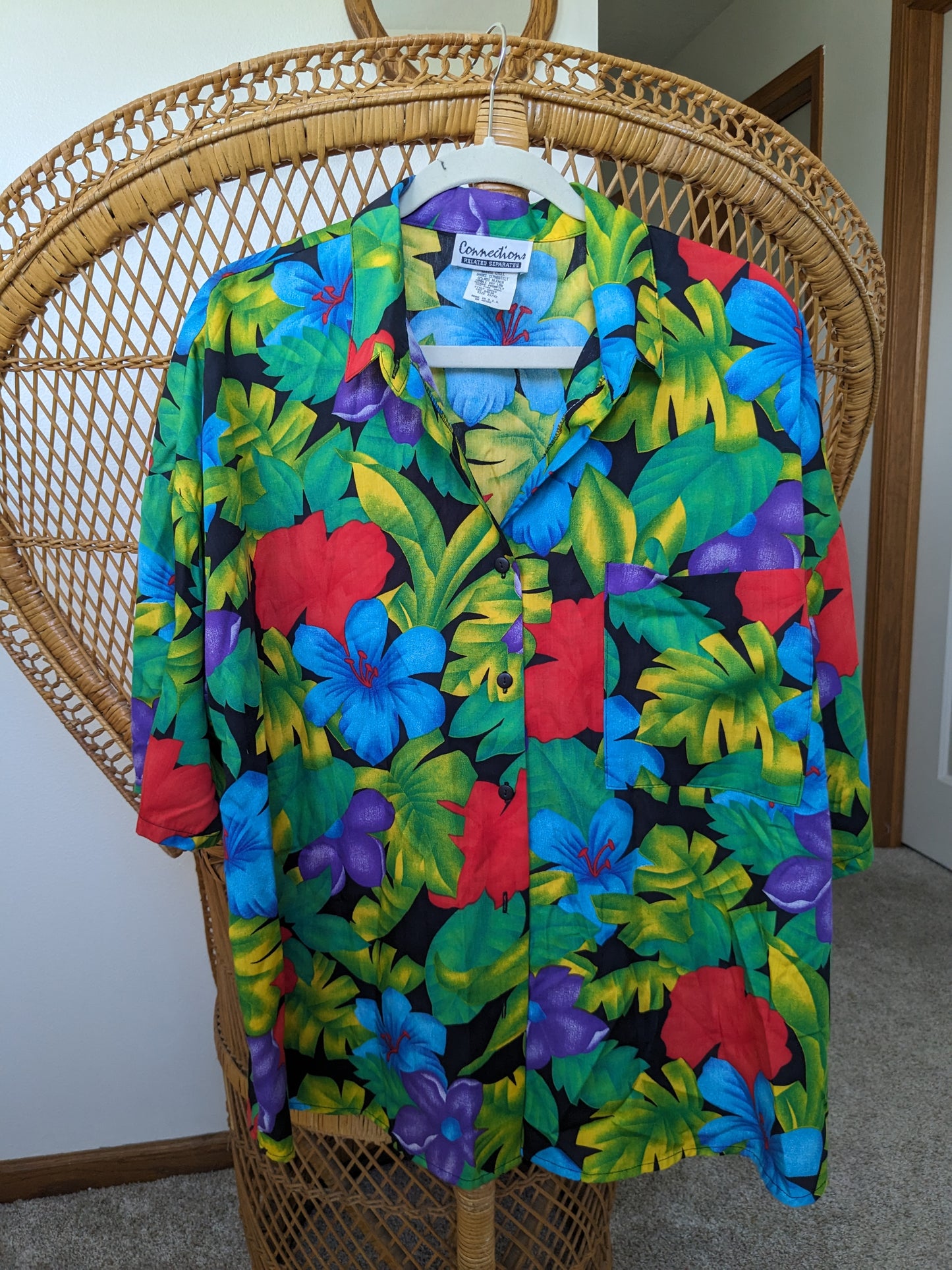 1980s plus size tropical set