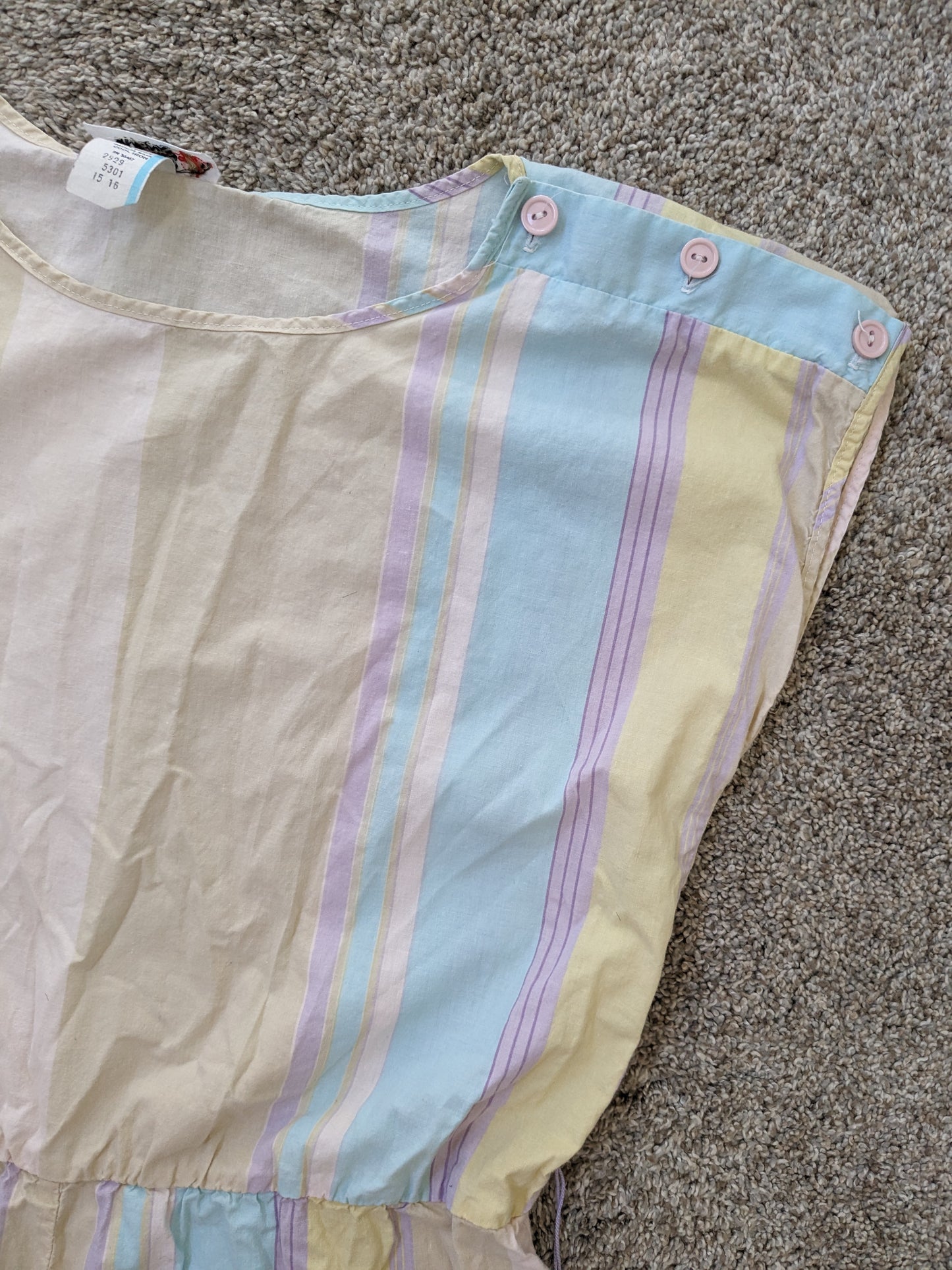 1980s pastel striped romper