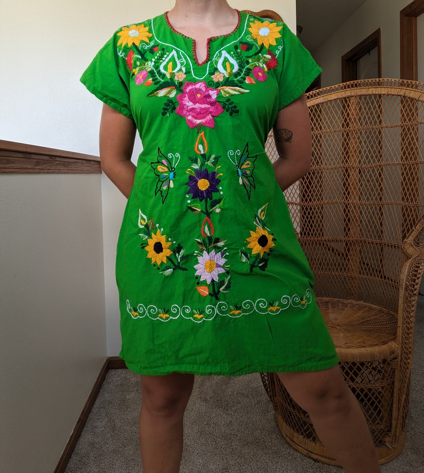 1970s Oaxaca embroidered dress