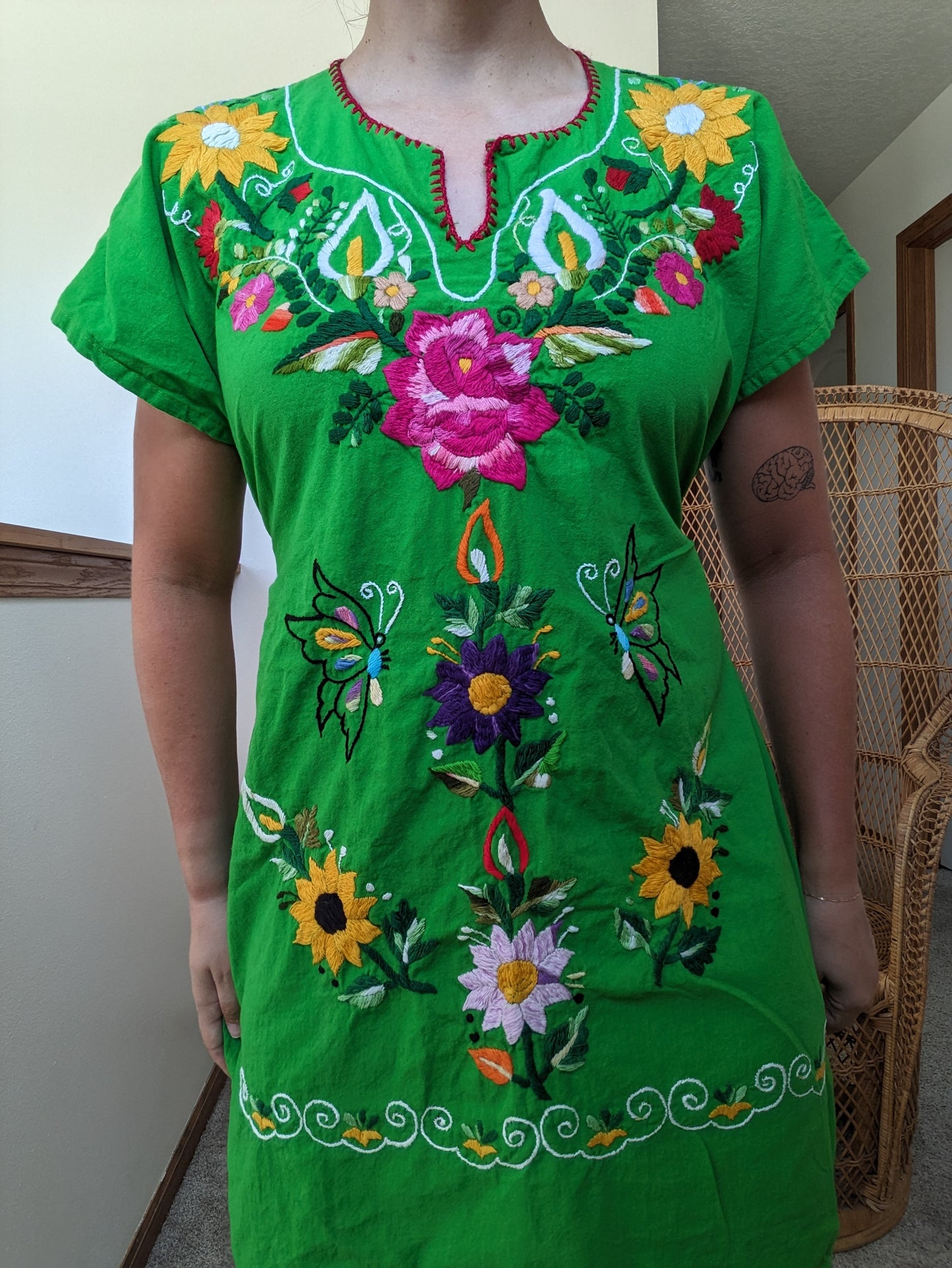 1970s Oaxaca embroidered dress