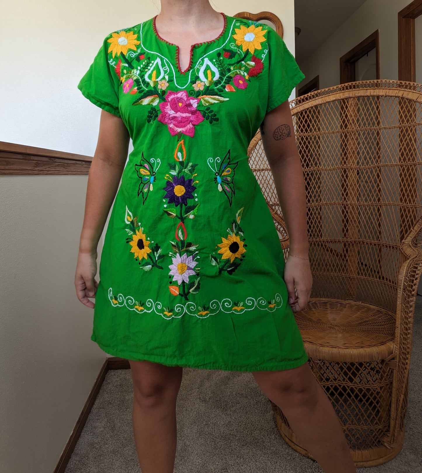 1970s Oaxaca embroidered dress