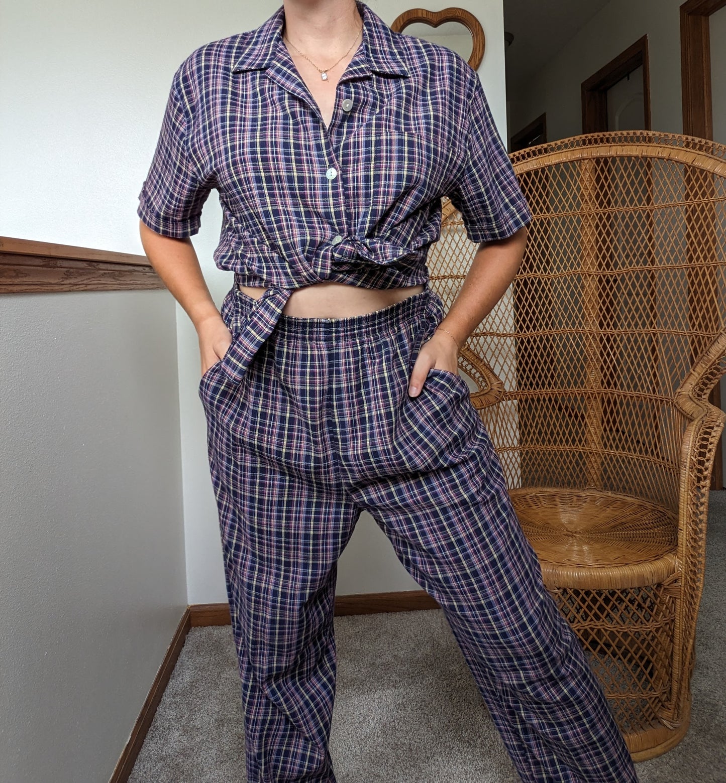 1990s Jantzen plaid pajamas