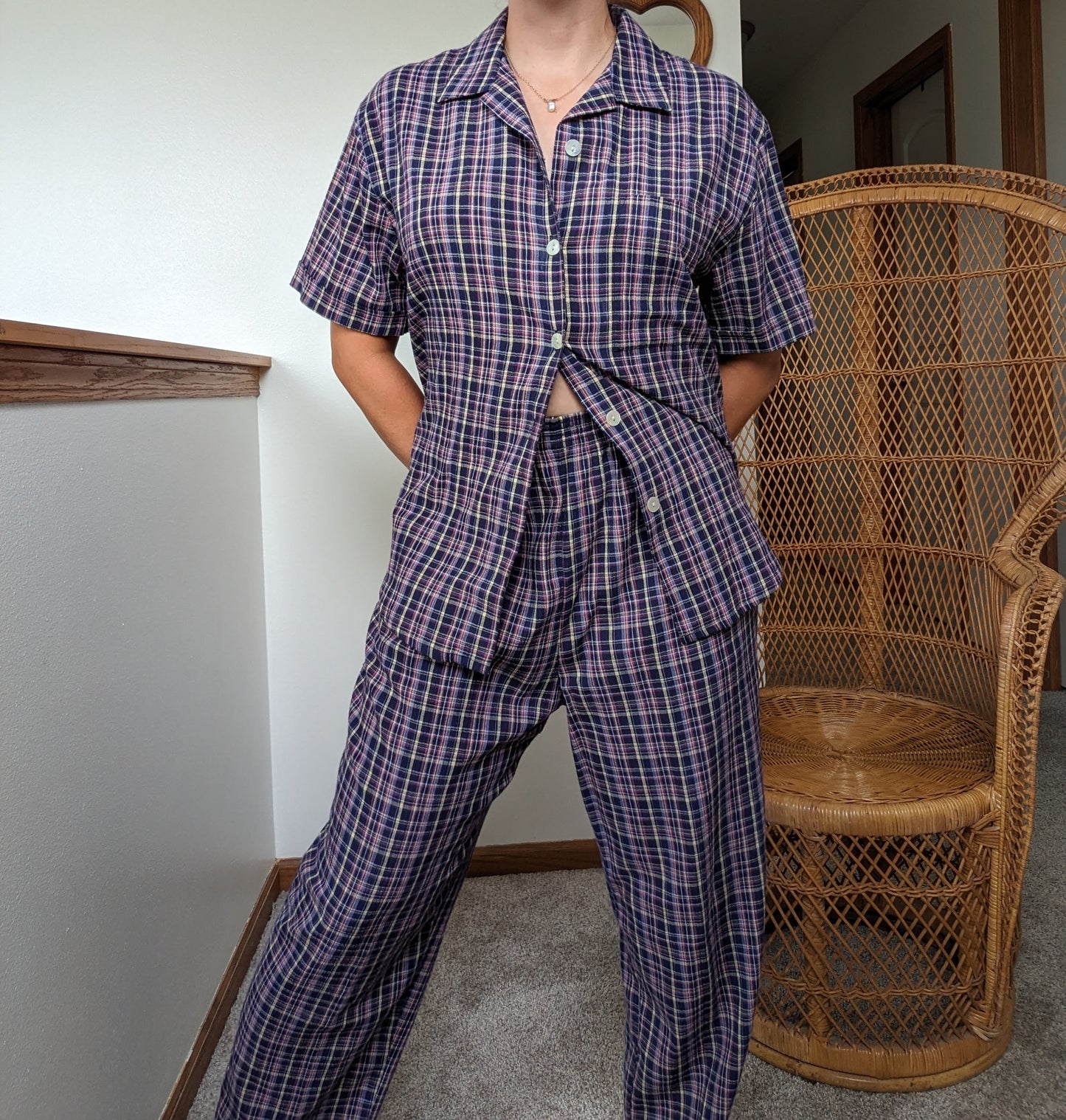 1990s Jantzen plaid pajamas