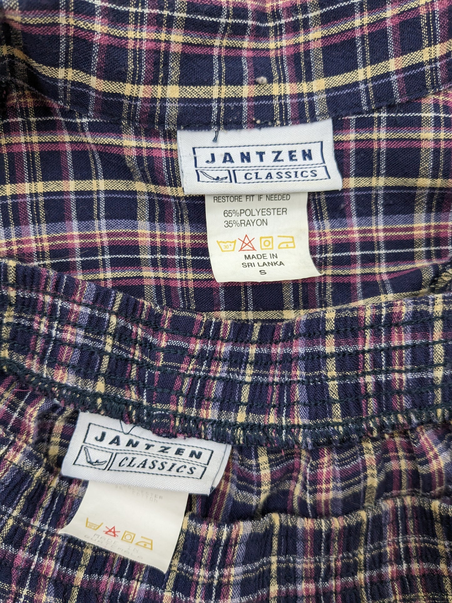 1990s Jantzen plaid pajamas