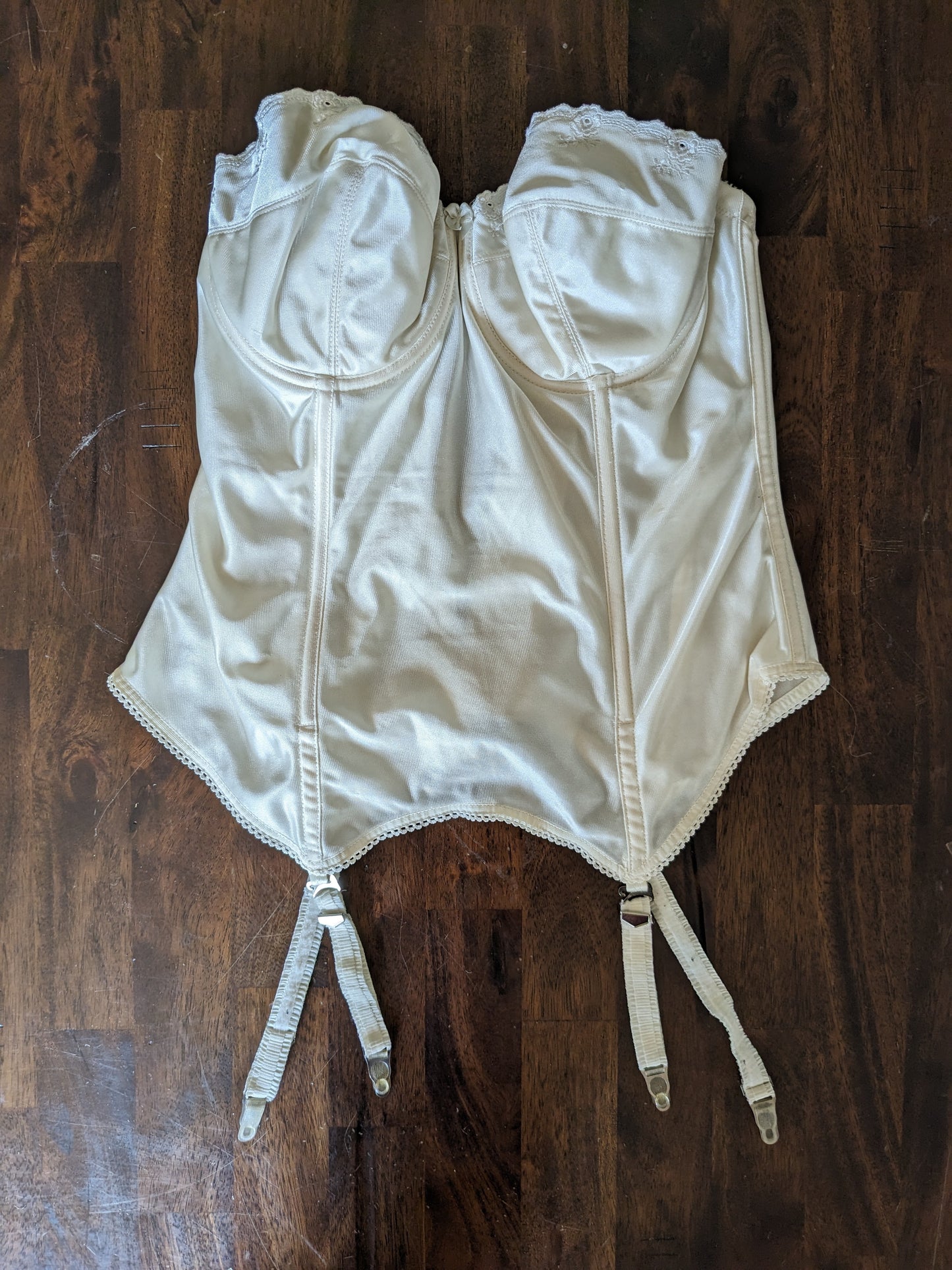 1970s cream bustier