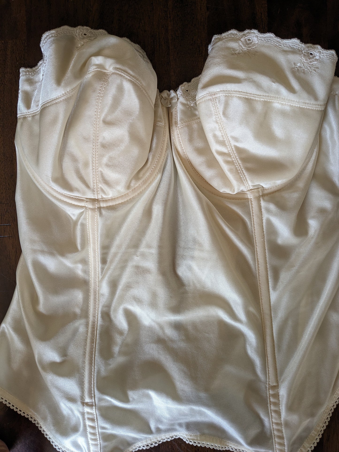 1970s cream bustier