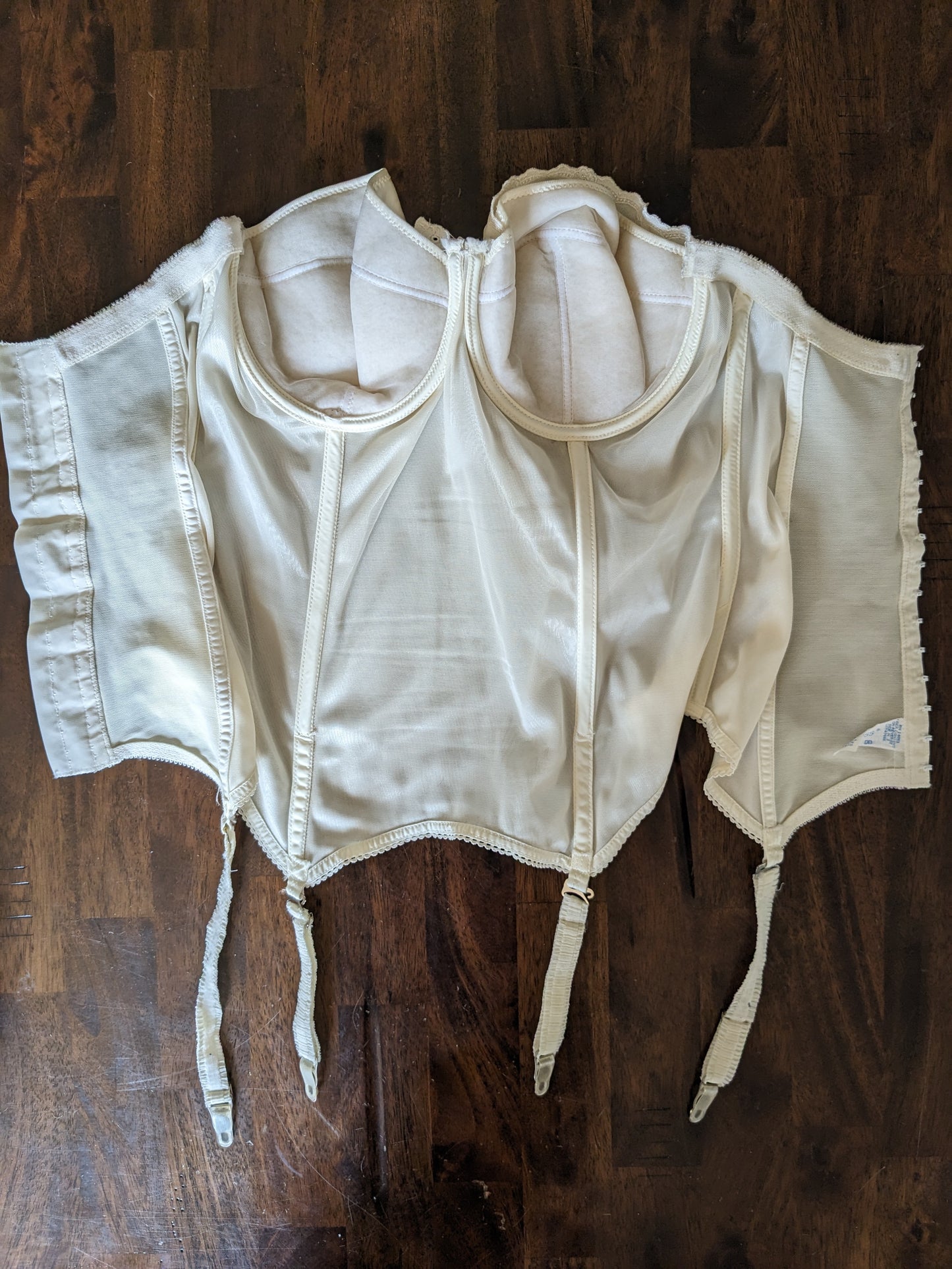 1970s cream bustier