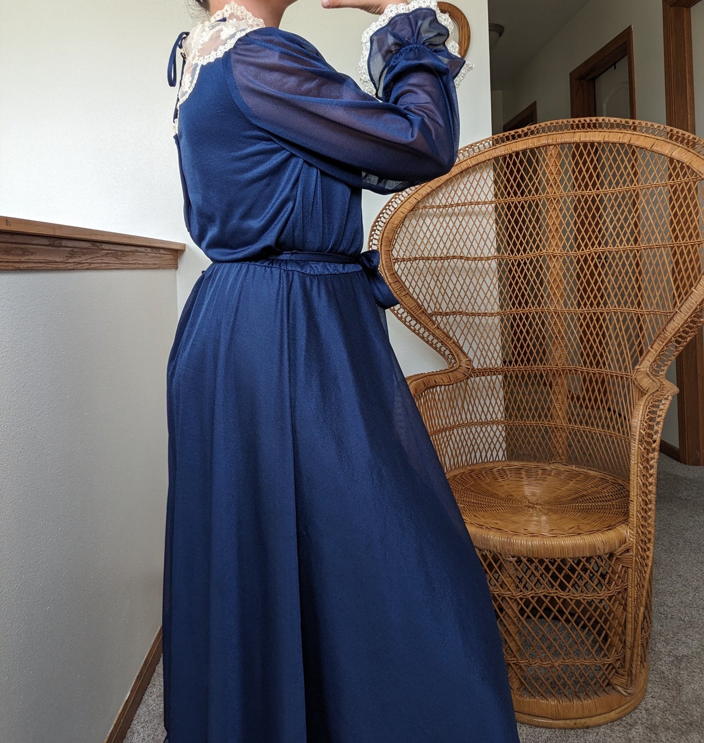 1970s Victorian maxi dress