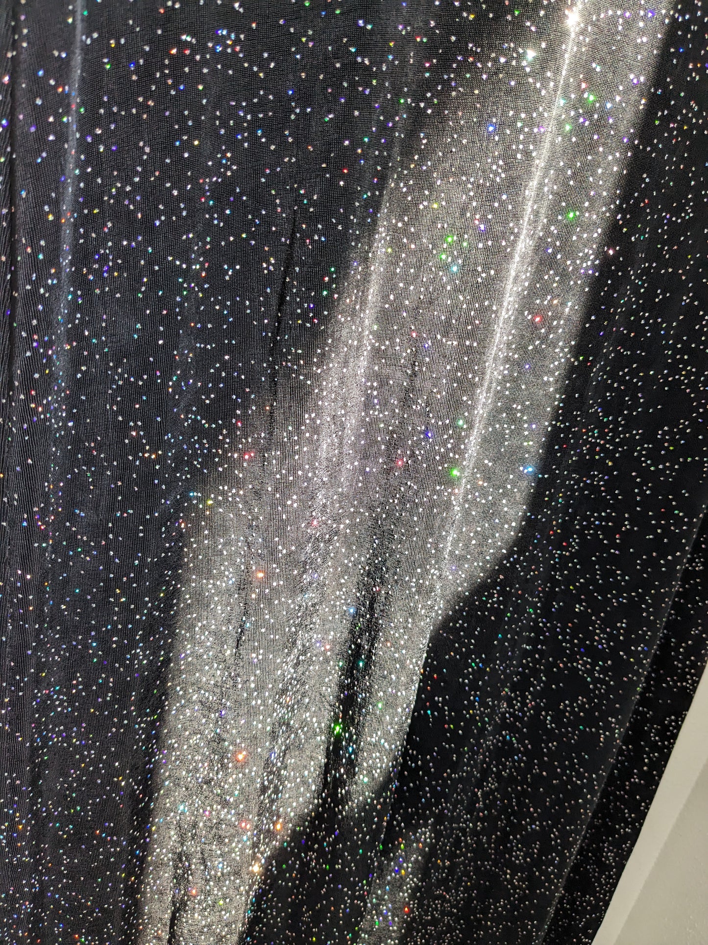 1990s rainbow sparkly maxi dress