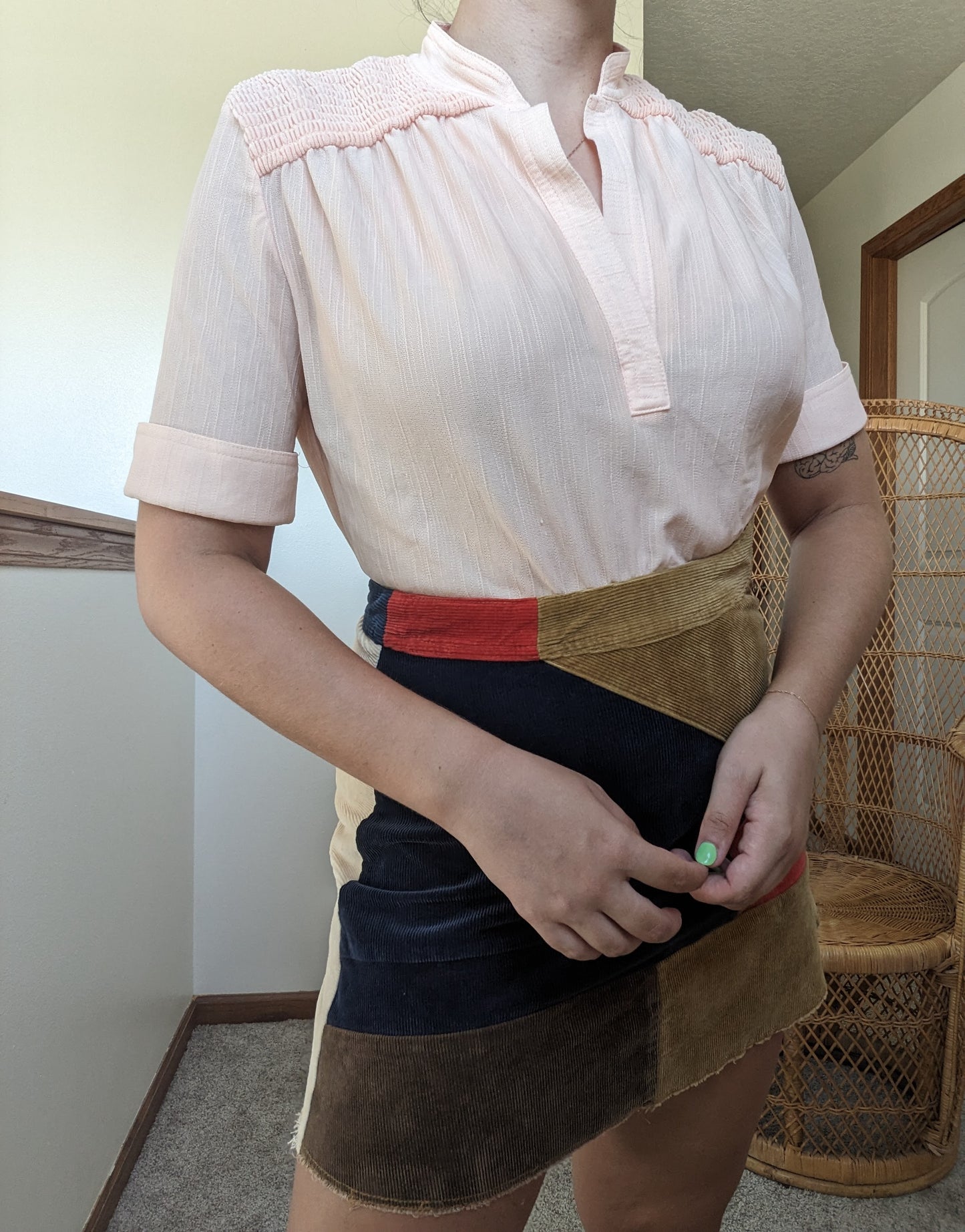 1960s/70s union made peachy top