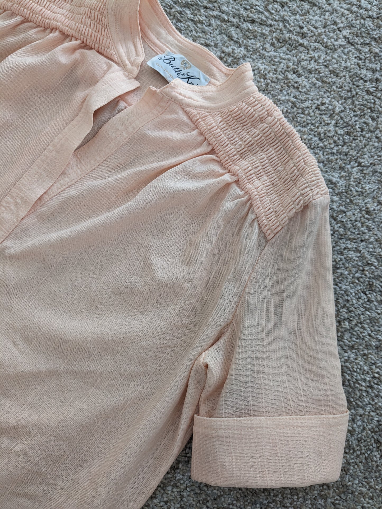 1960s/70s union made peachy top