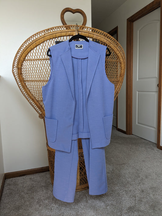 1970s periwinkle set