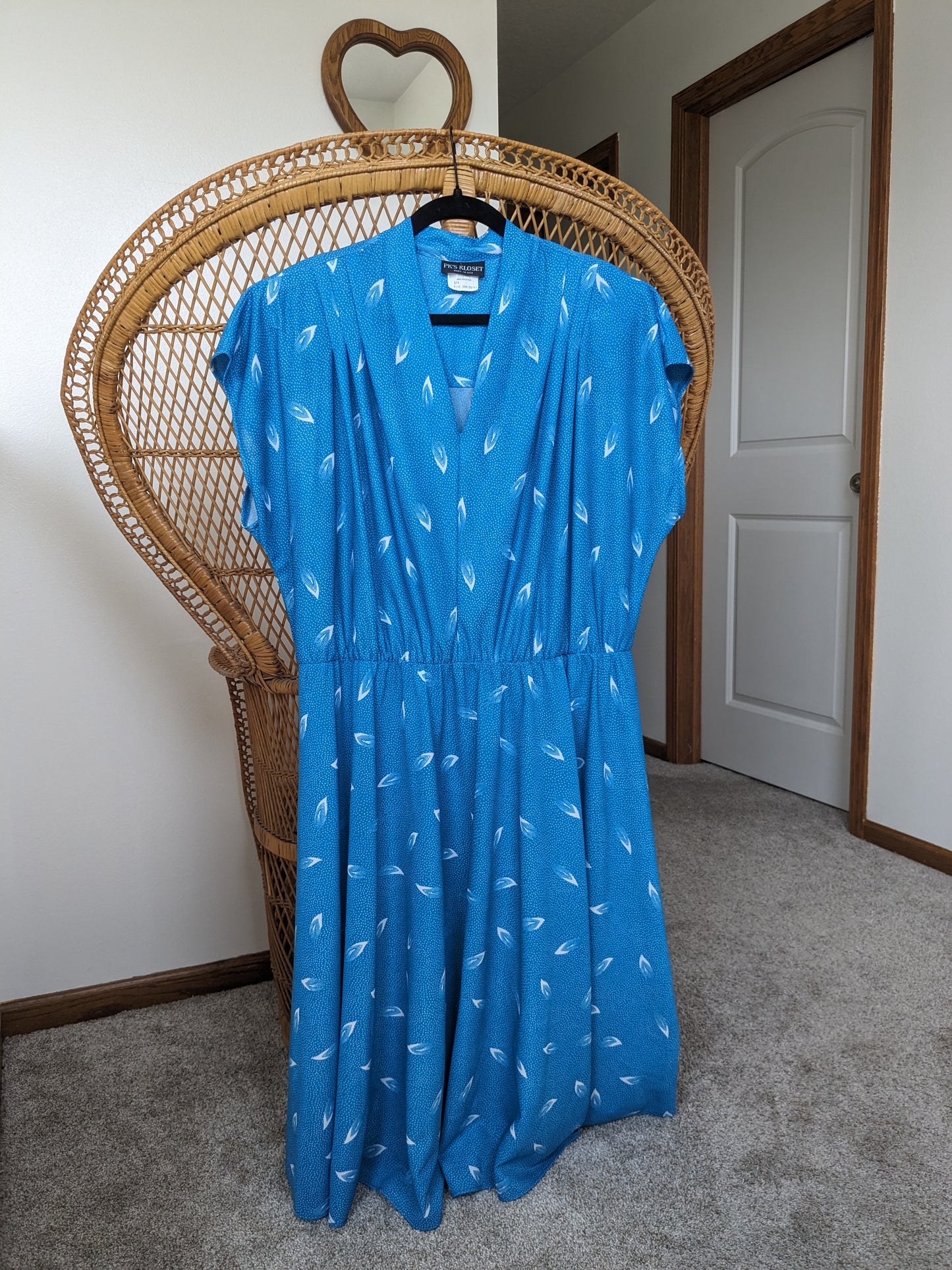 1970s aqua dress