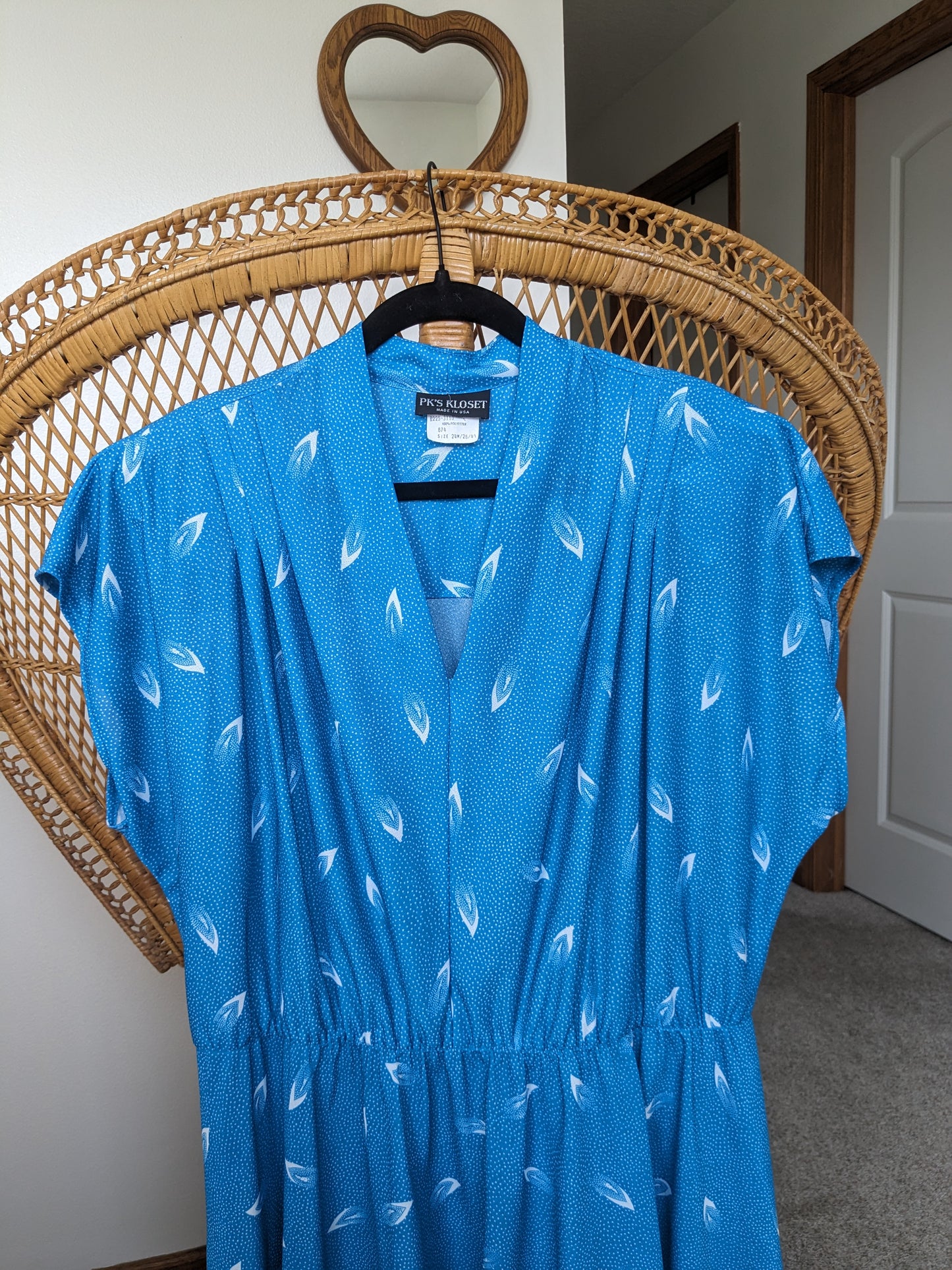 1970s aqua dress