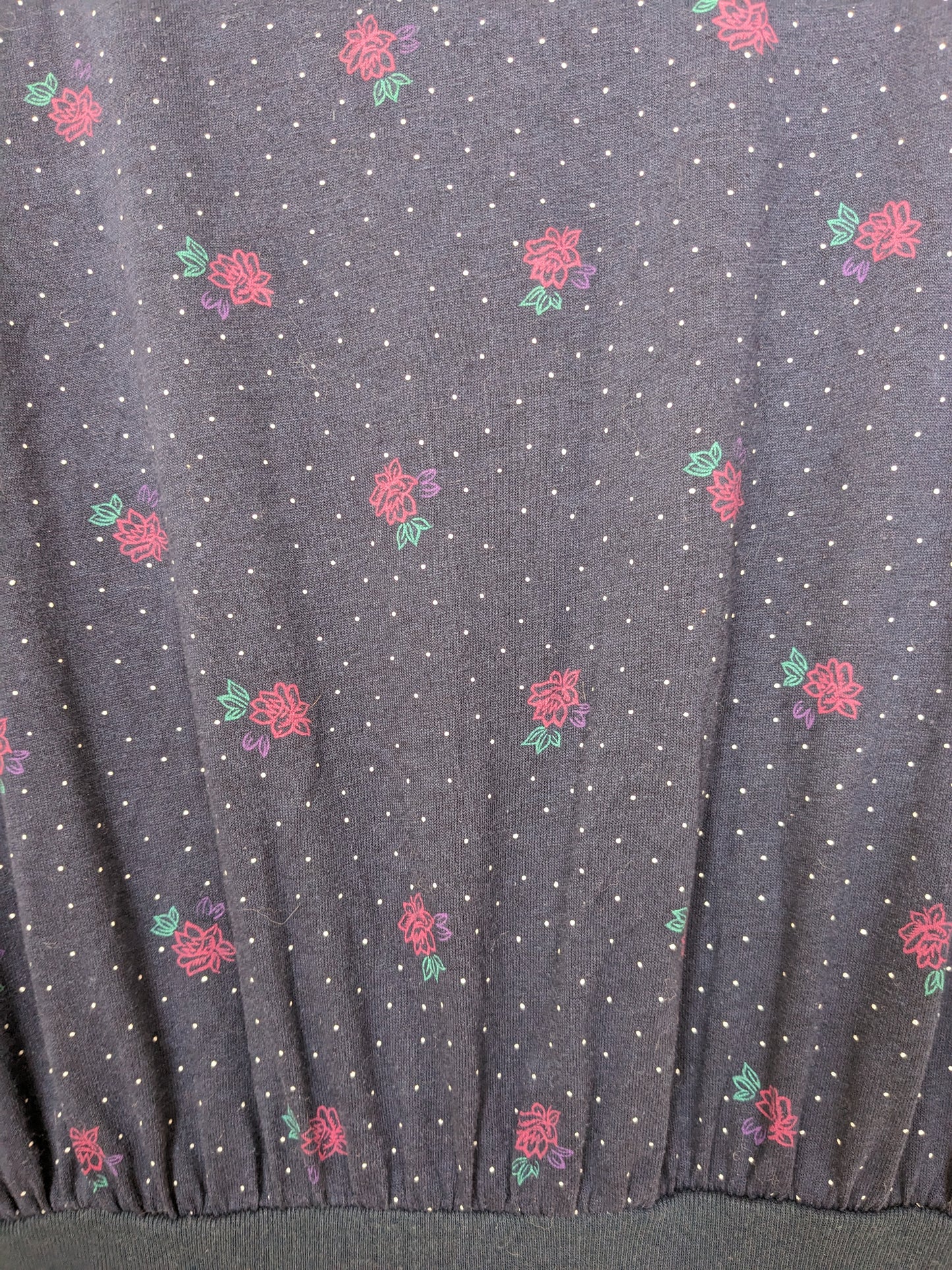 1980s floral and polka dot jumpsuit