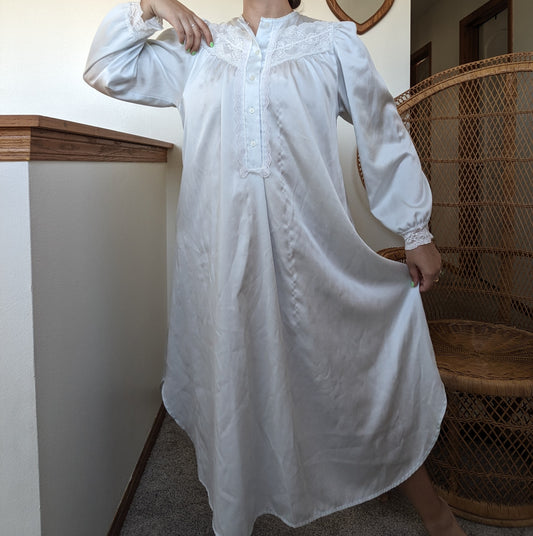 1980s Christian Dior powder blue nightgown