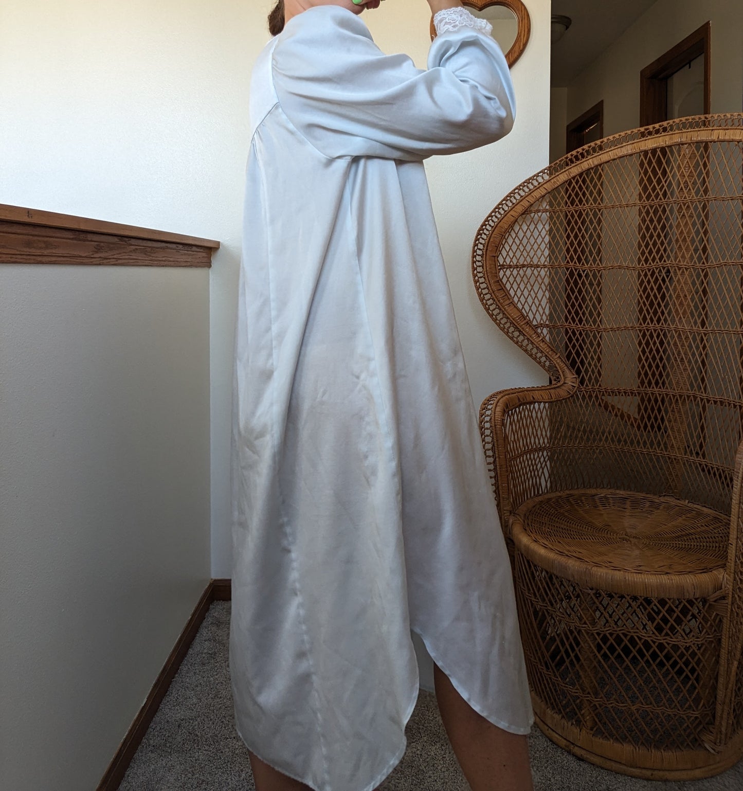 1980s Christian Dior powder blue nightgown