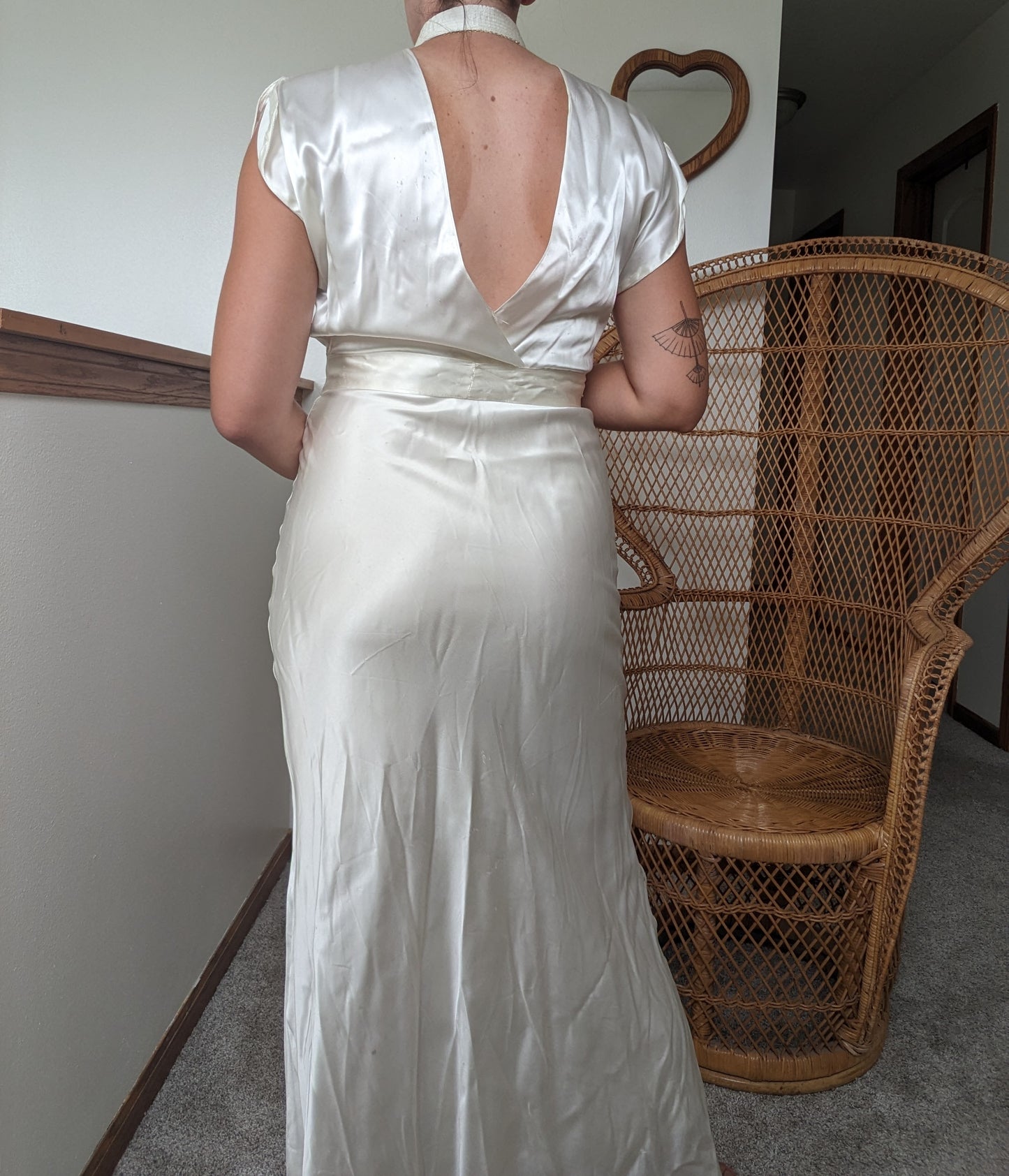 1930s bias cut four piece wedding gown