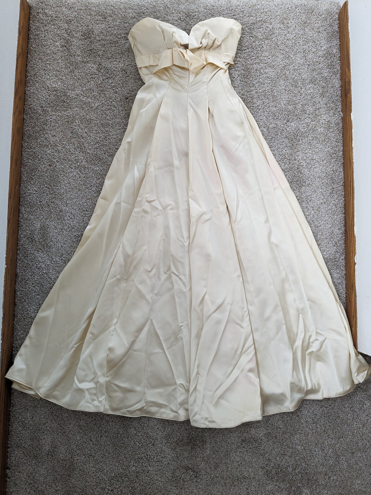 1950s silk satin wedding gown