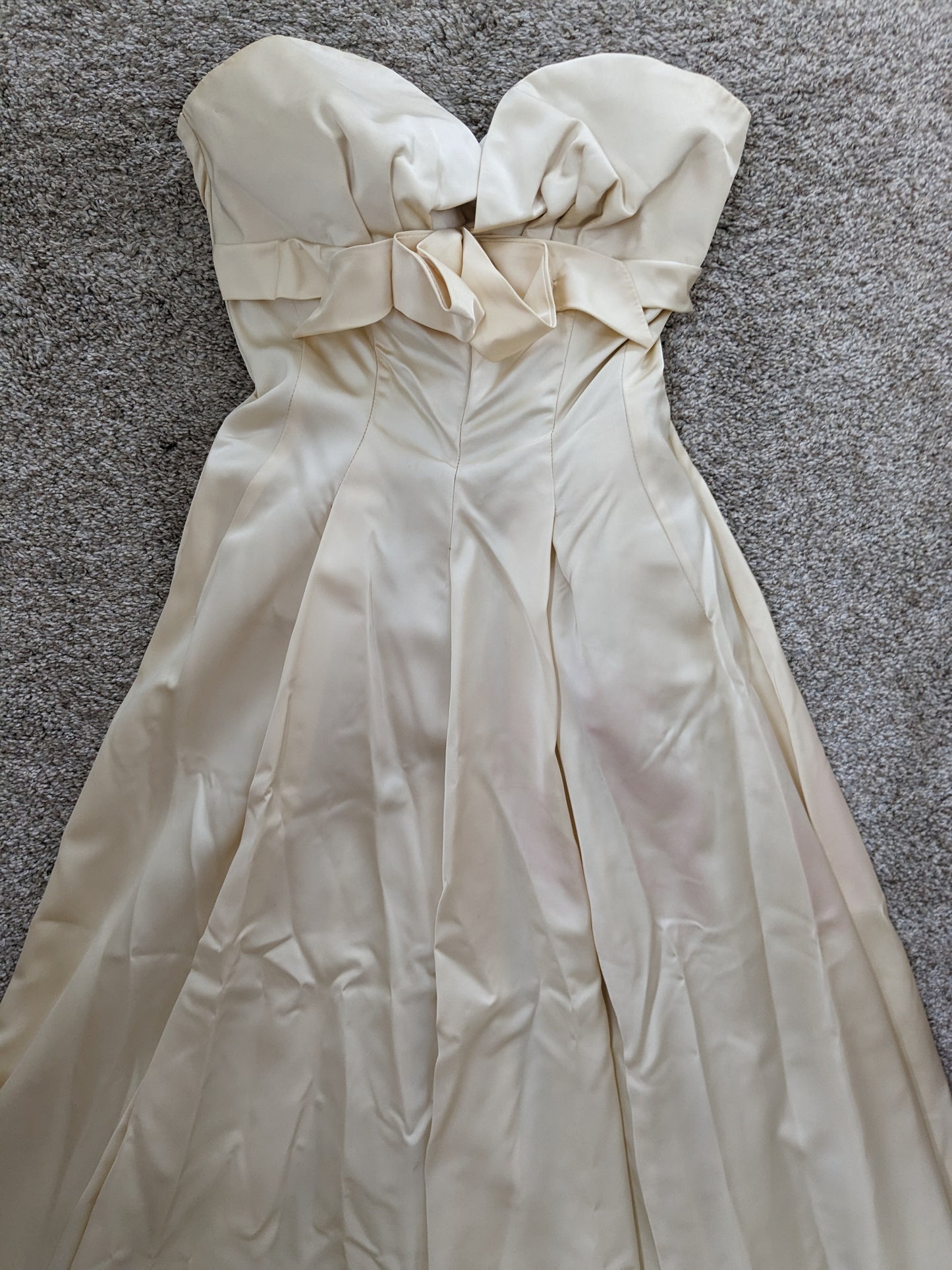 1950s silk satin wedding gown