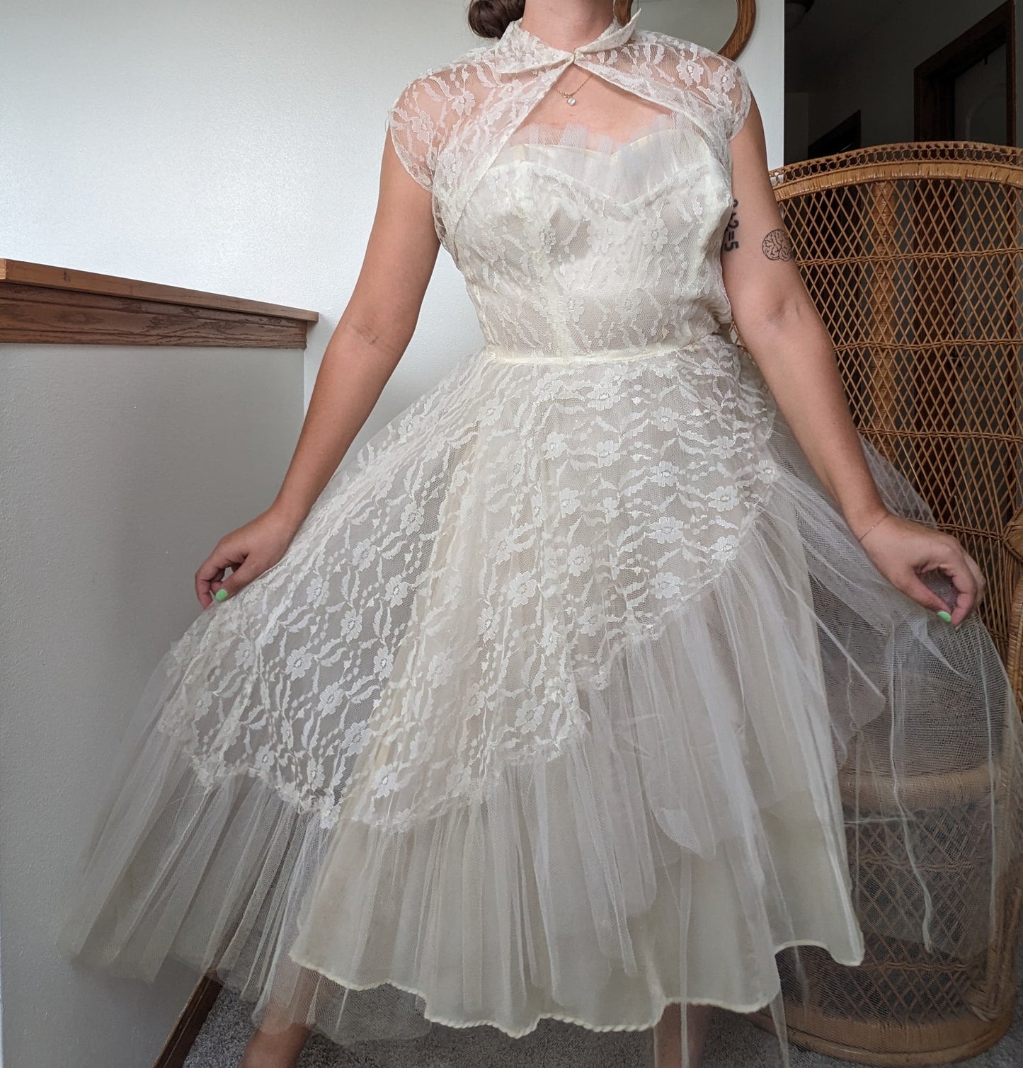 1980s does 50s wedding dress