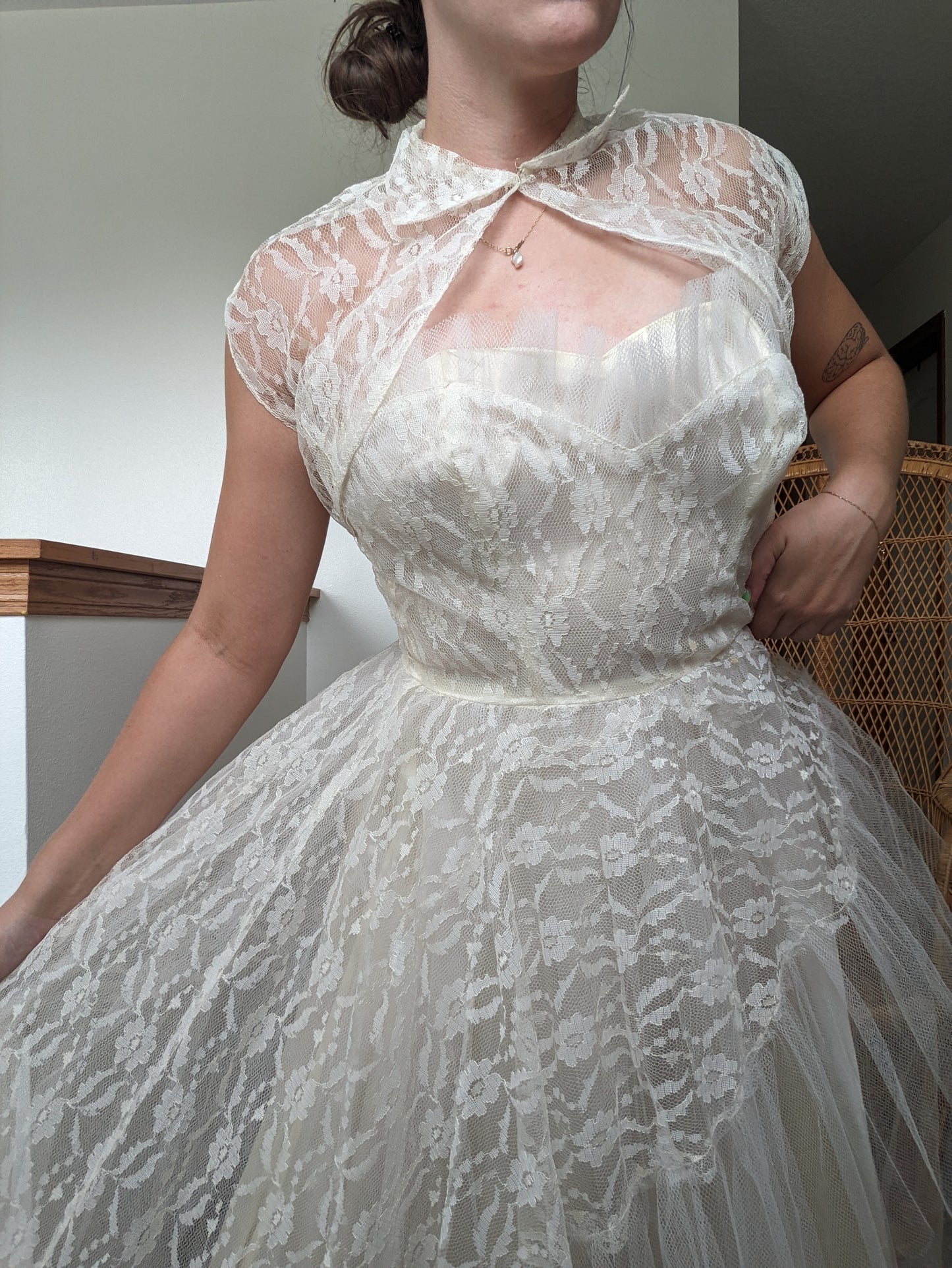 1980s does 50s wedding dress