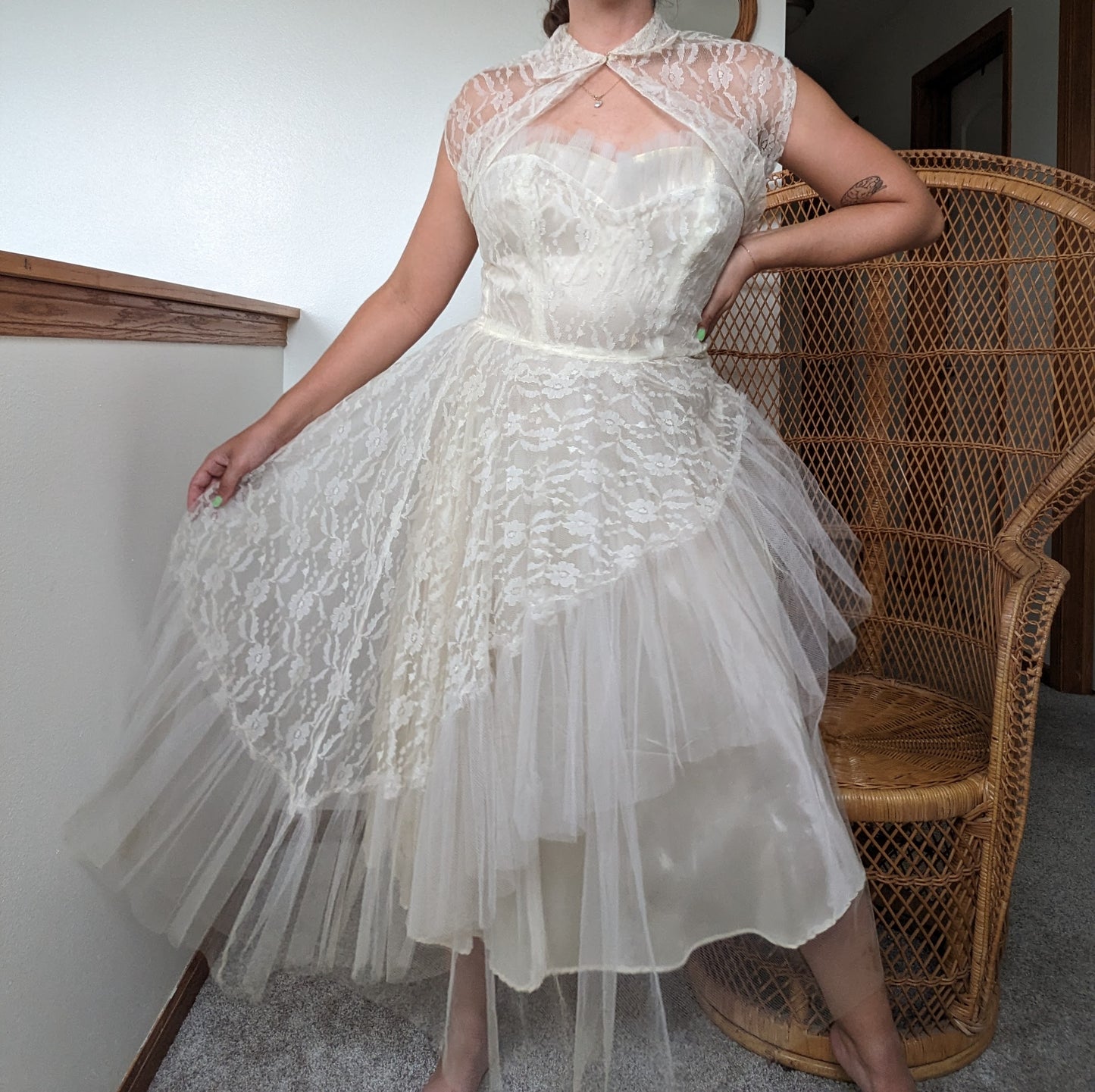 1980s does 50s wedding dress