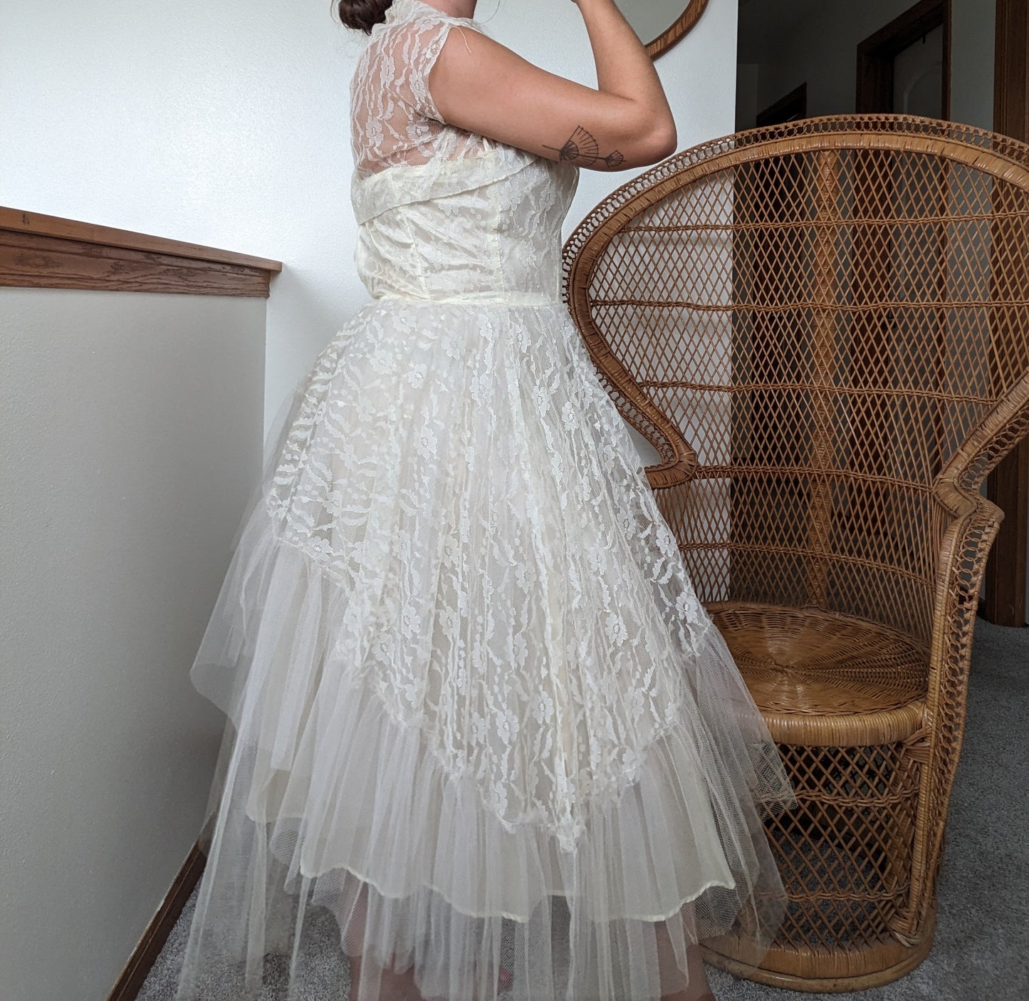 1980s does 50s wedding dress