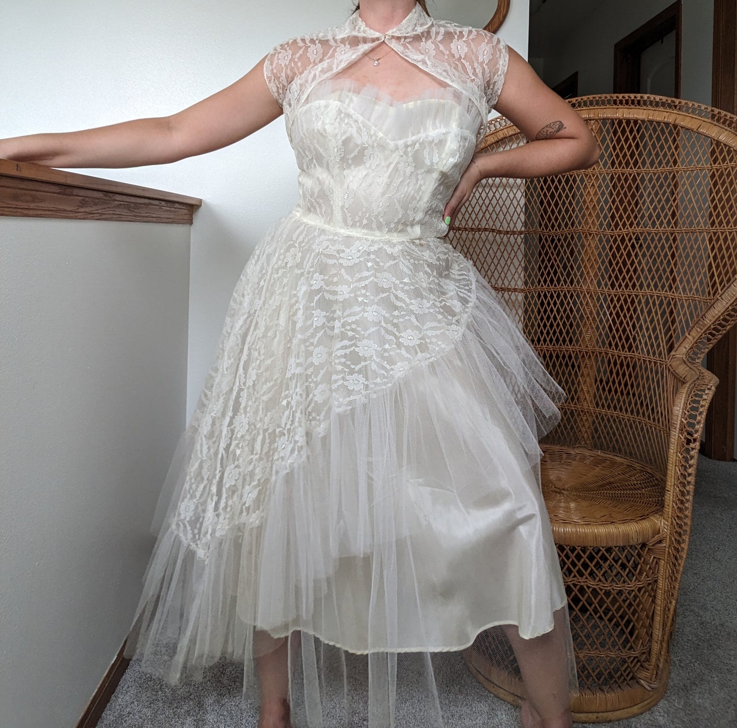 1980s does 50s wedding dress