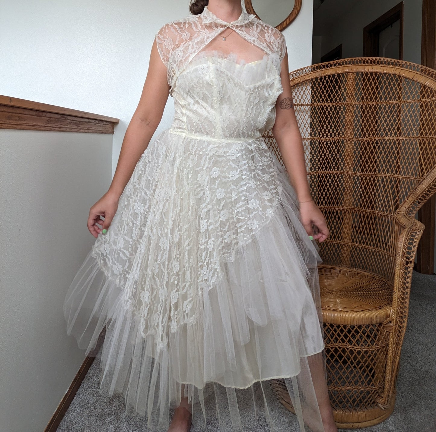 1980s does 50s wedding dress